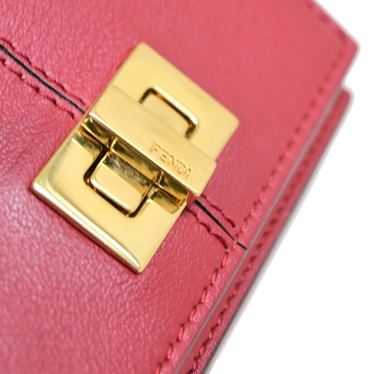 Fendi Peekaboo Red Leather Wallet Accessories