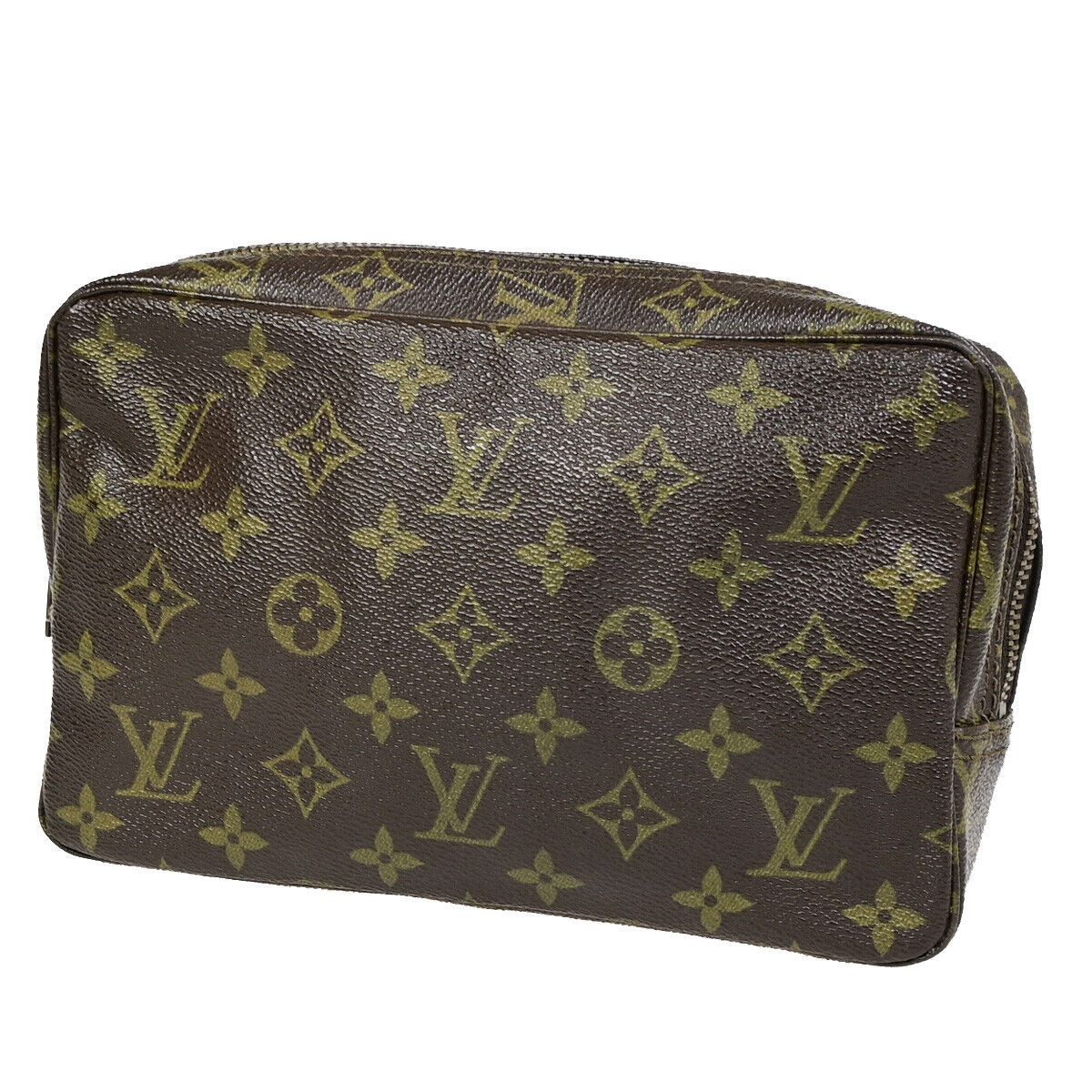 Louis Vuitton Trousse Toilette 28 Brown Canvas Clutch Bag