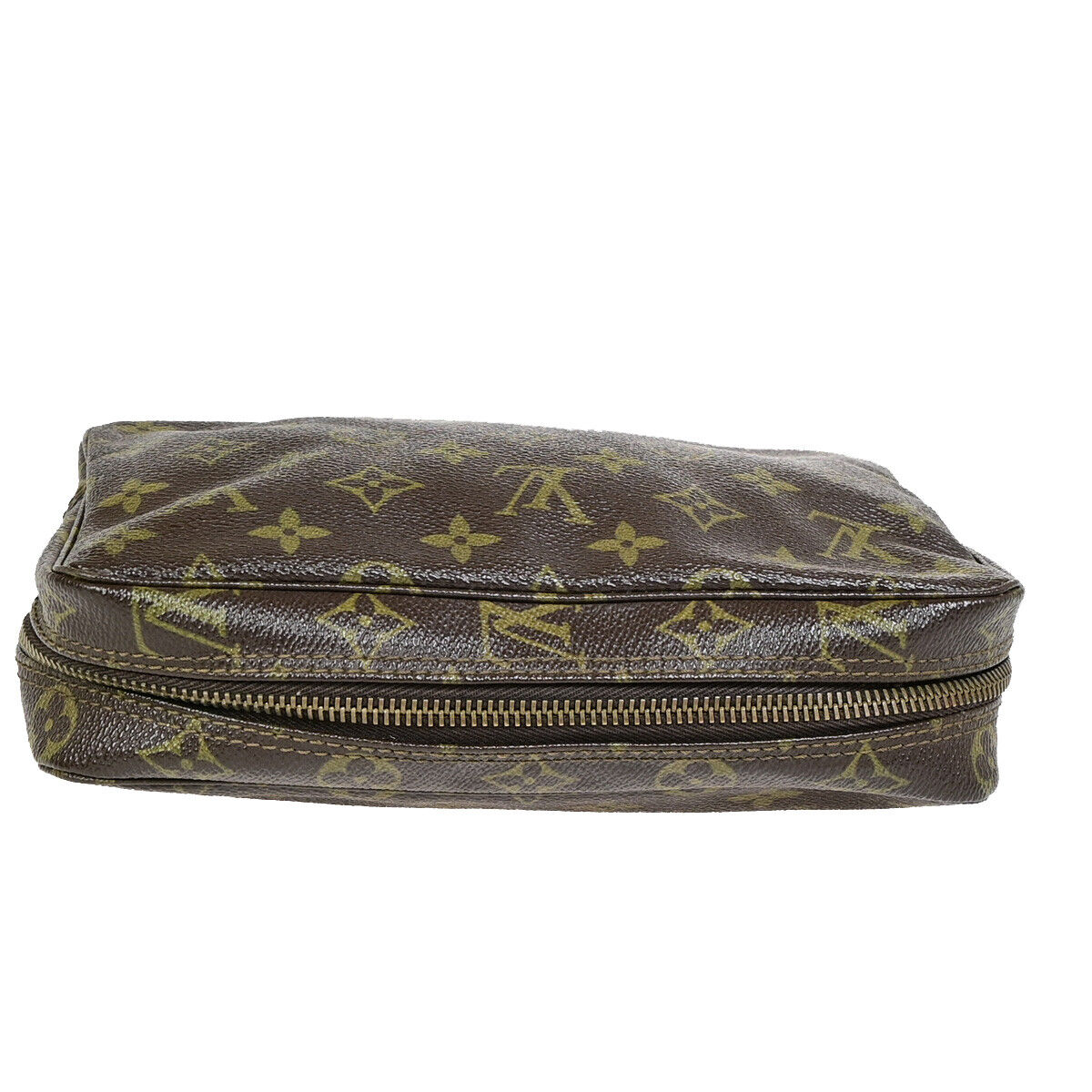 Louis Vuitton Trousse Toilette 28 Brown Canvas Clutch Bag