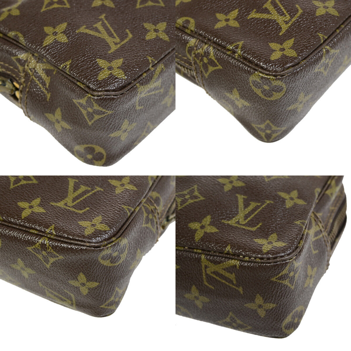 Louis Vuitton Trousse Toilette 28 Brown Canvas Clutch Bag