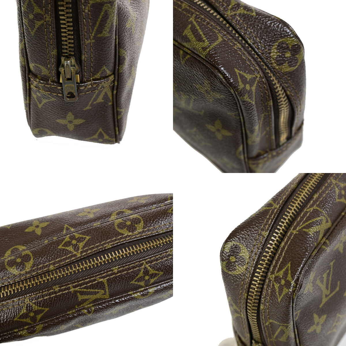 Louis Vuitton Trousse Toilette 28 Brown Canvas Clutch Bag