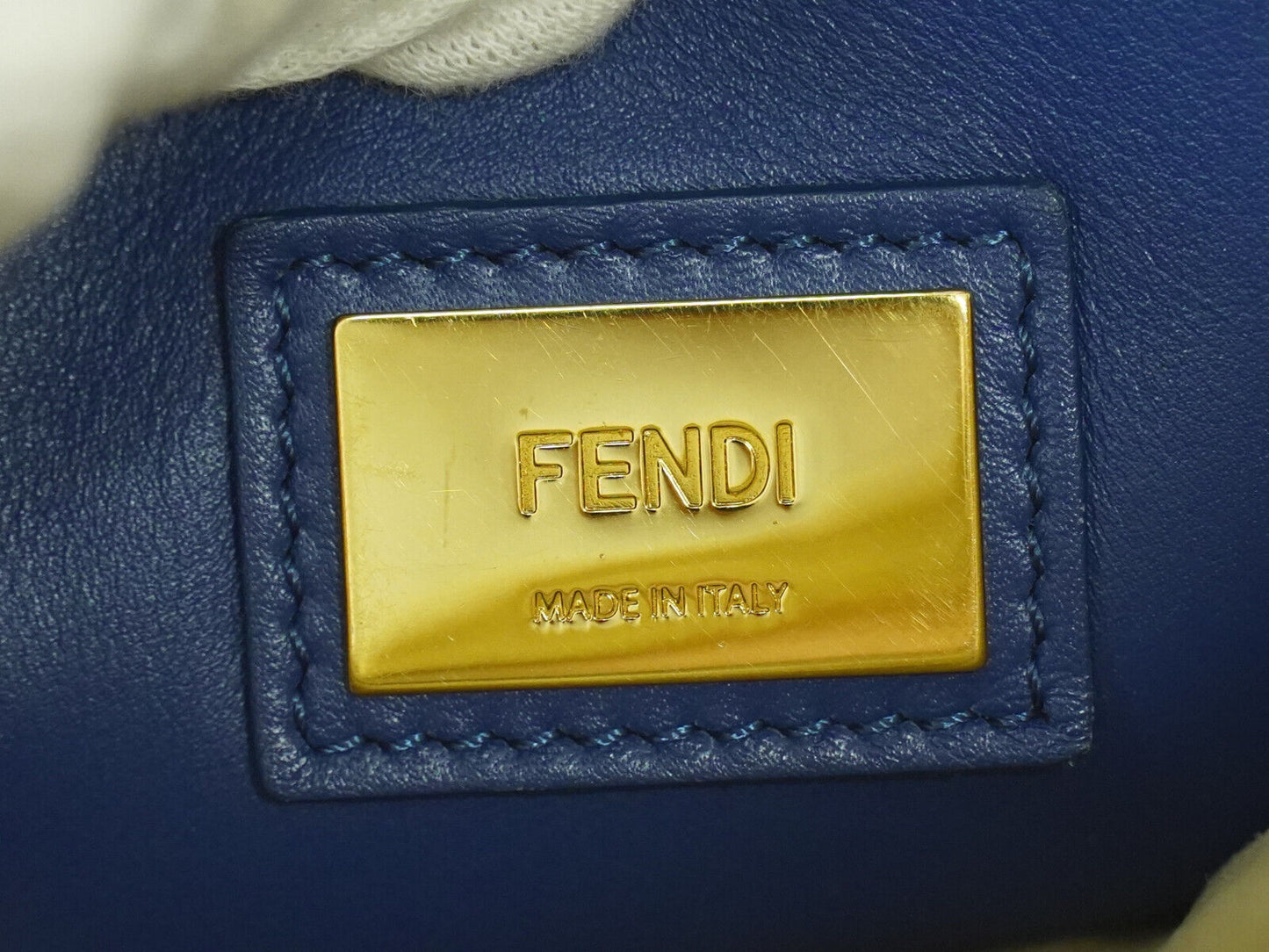 Fendi Peekaboo Beige Leather Hand Bag