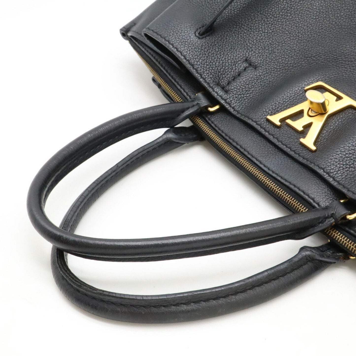 Louis Vuitton Lockme Black Leather Shoulder Bag