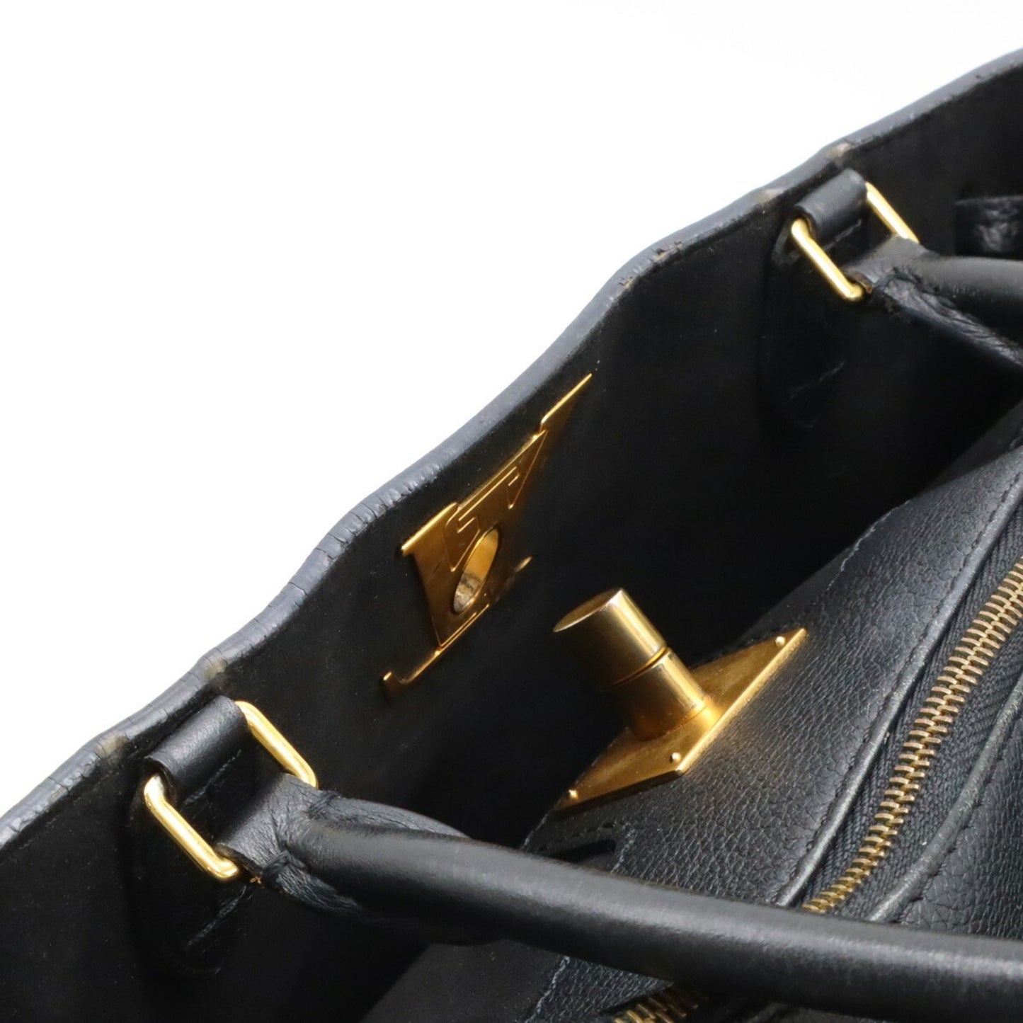 Louis Vuitton Lockme Black Leather Shoulder Bag