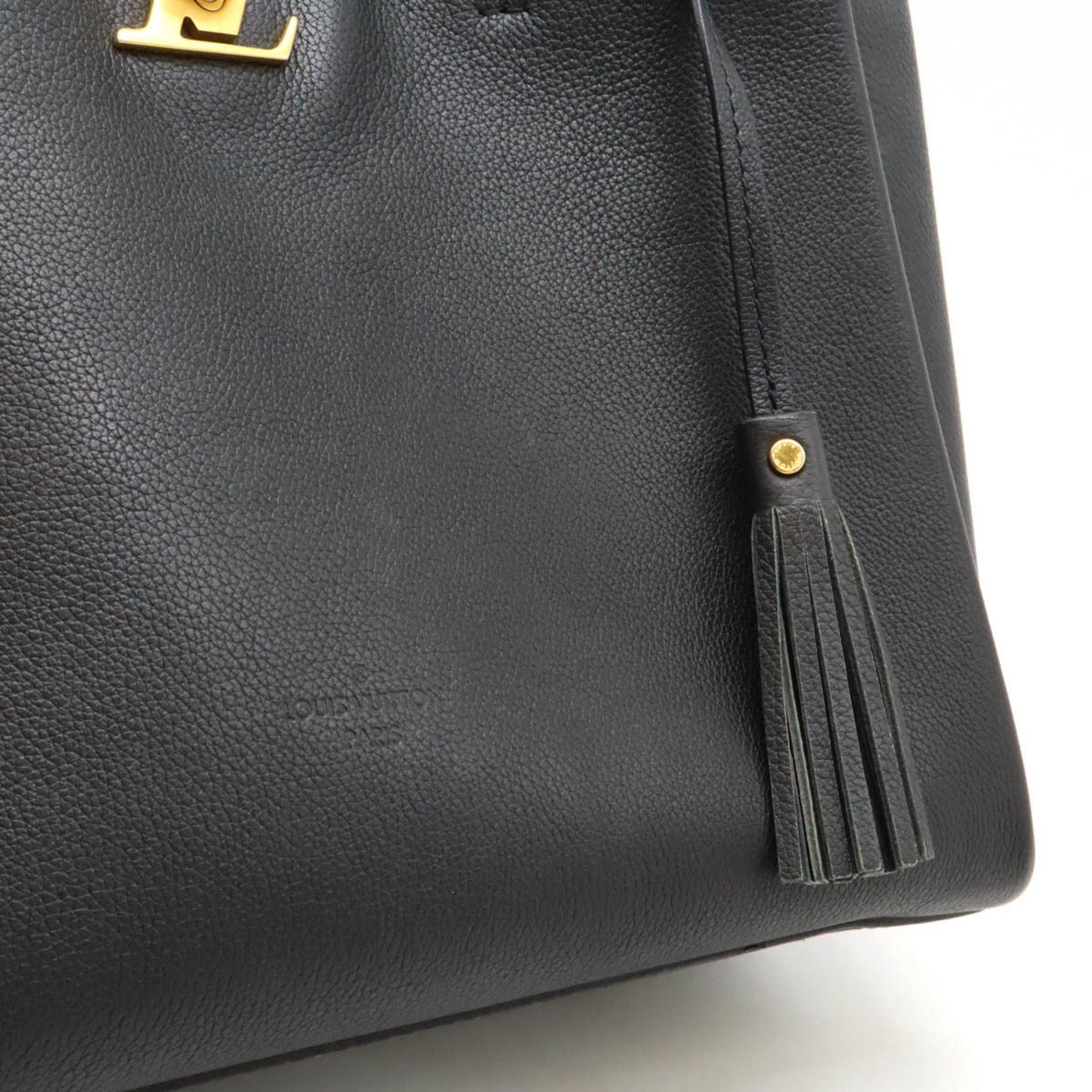 Louis Vuitton Lockme Black Leather Shoulder Bag