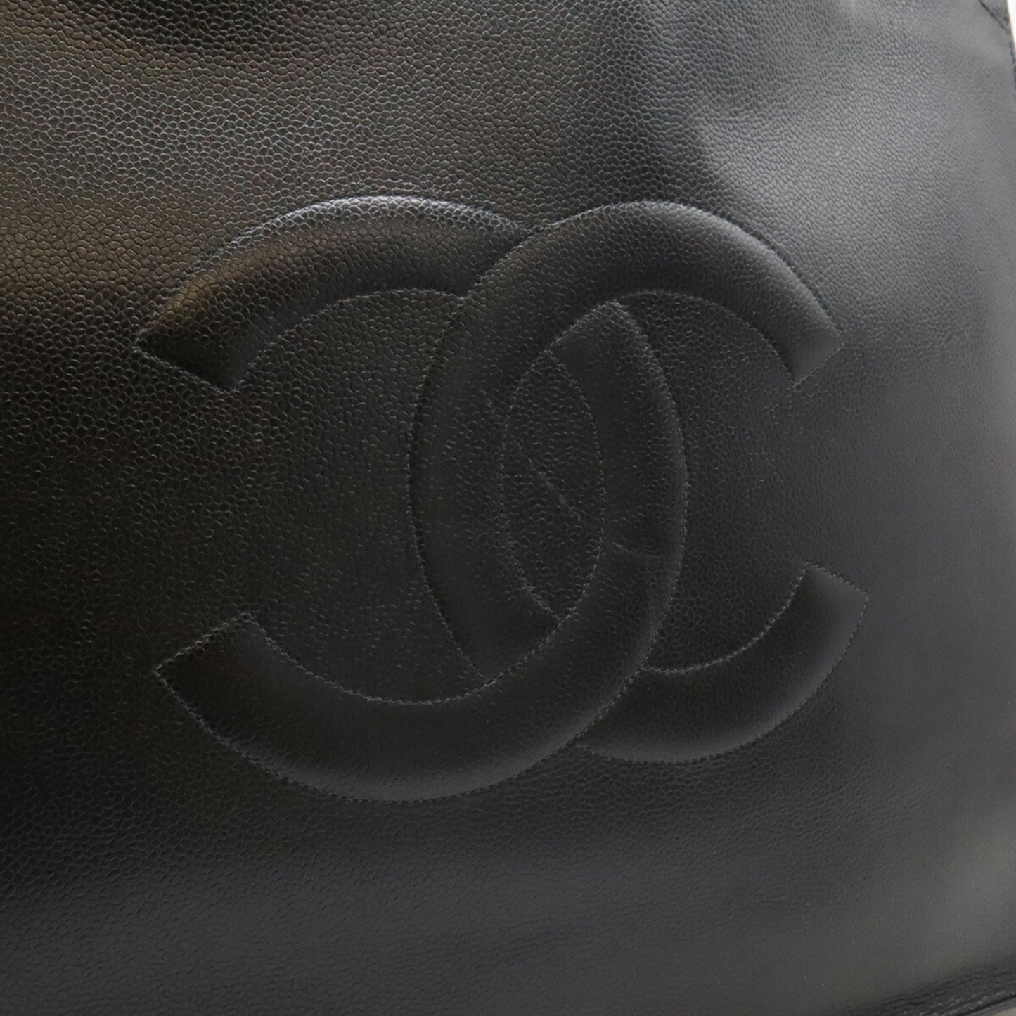 Chanel Coco Mark Black Leather Shoulder Bag