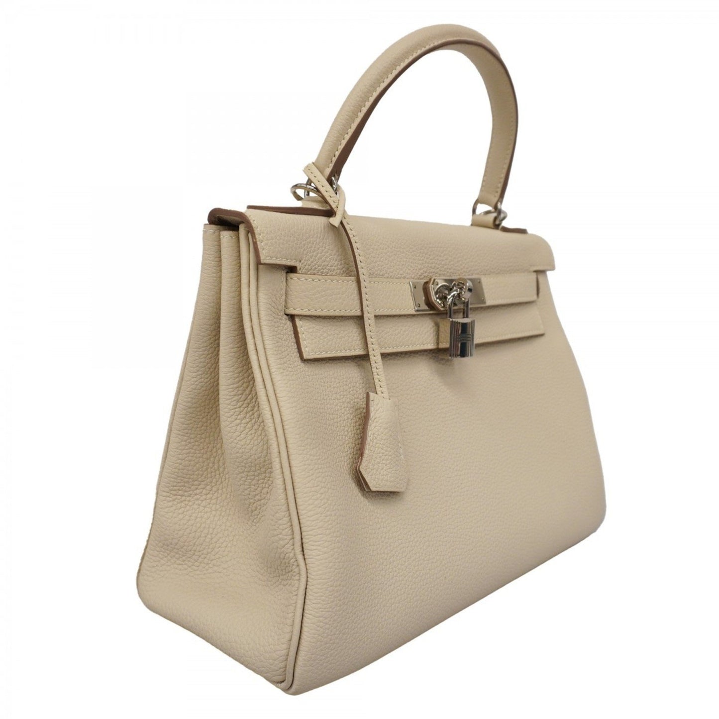 Hermès Kelly 28 Beige Leather Hand Bag