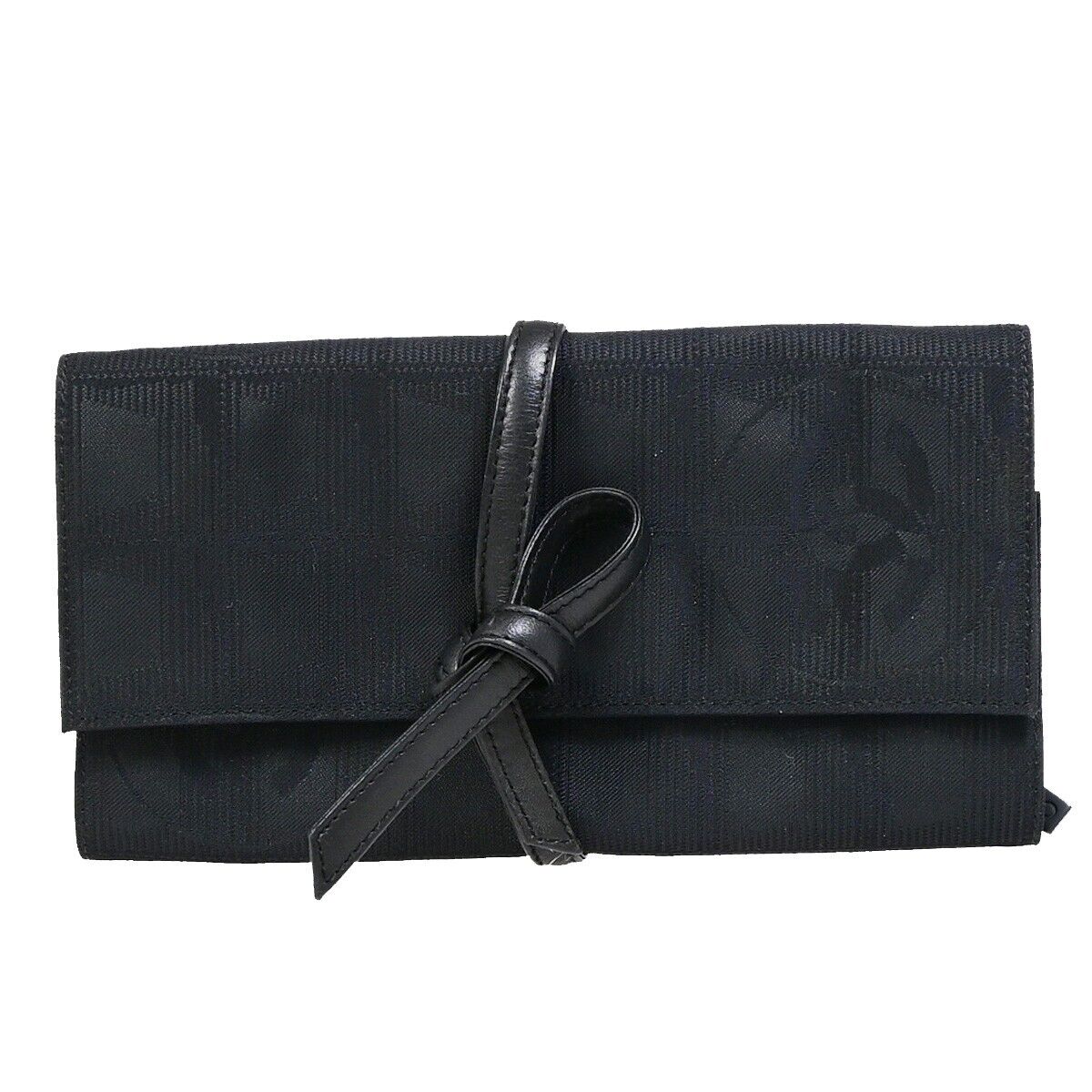 Chanel Travel line Black Canvas Clutch Bag