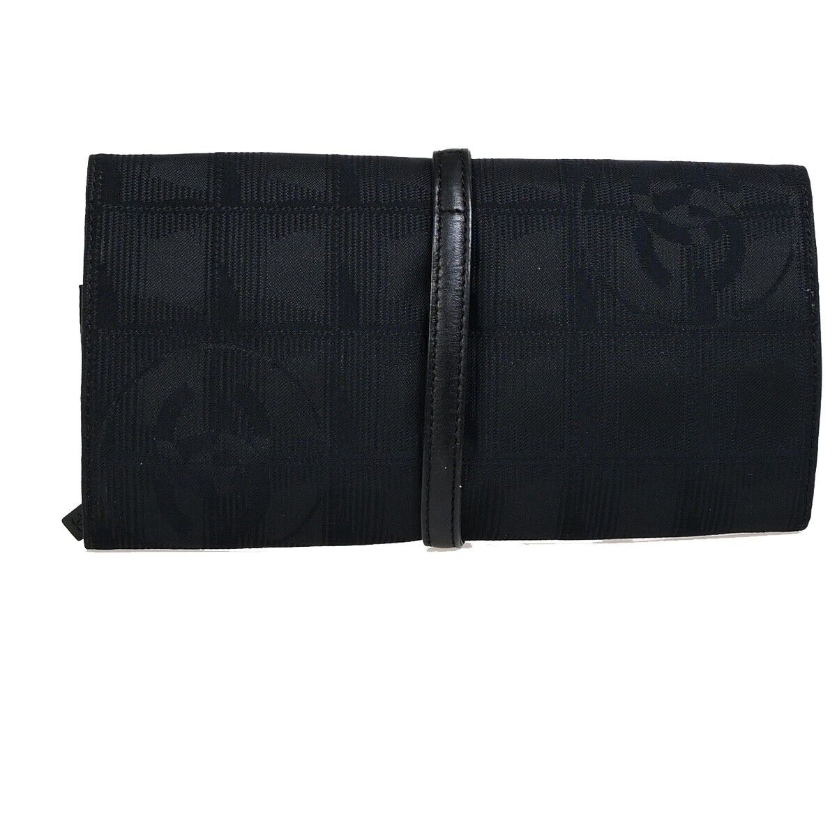 Chanel Travel line Black Canvas Clutch Bag