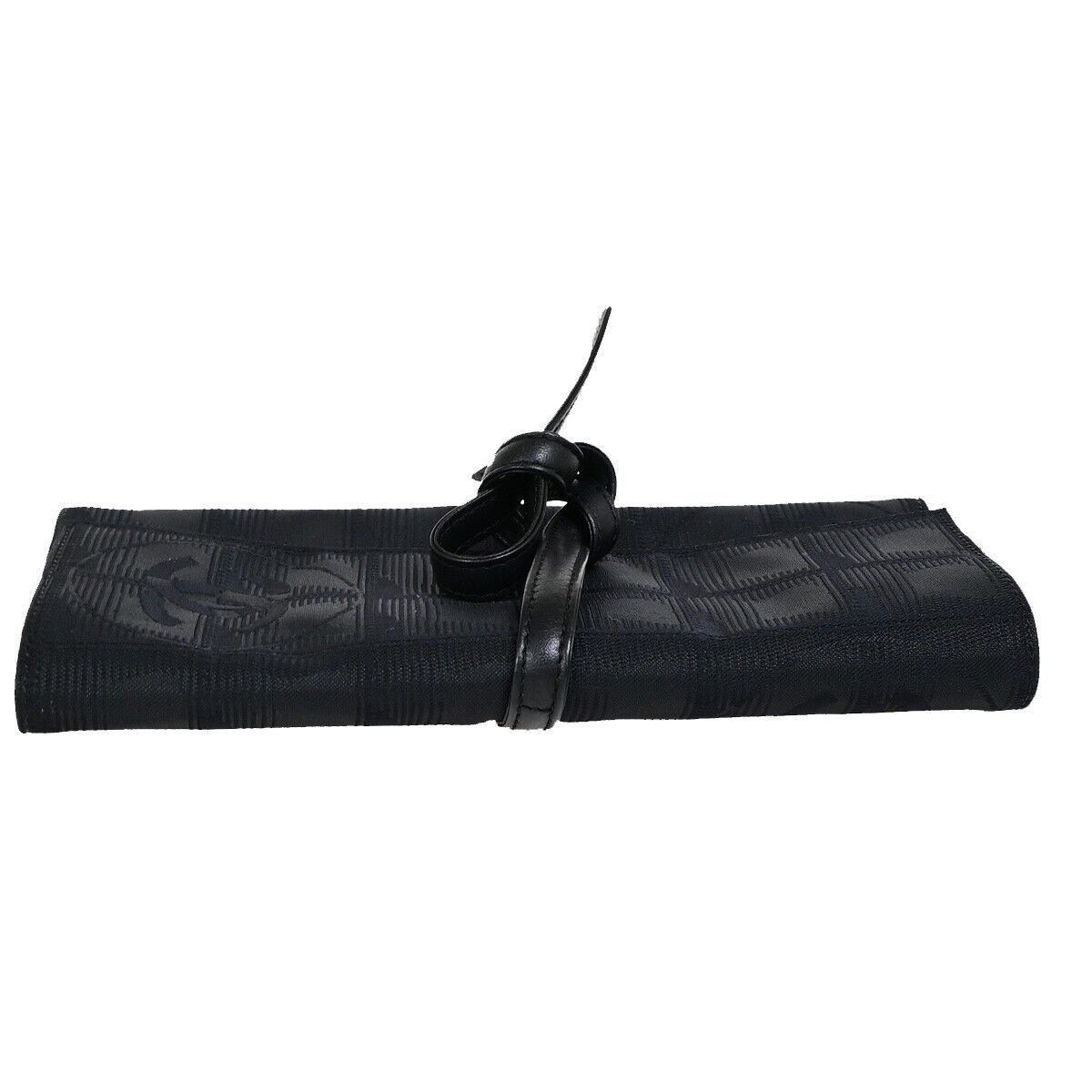 Chanel Travel line Black Canvas Clutch Bag