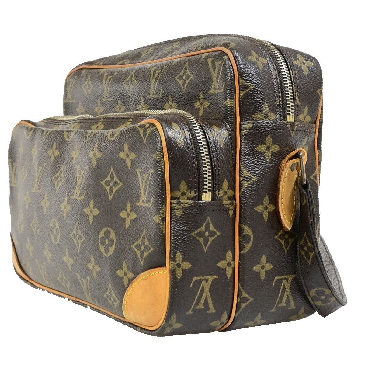 Louis Vuitton Nile Brown Canvas Shoulder Bag