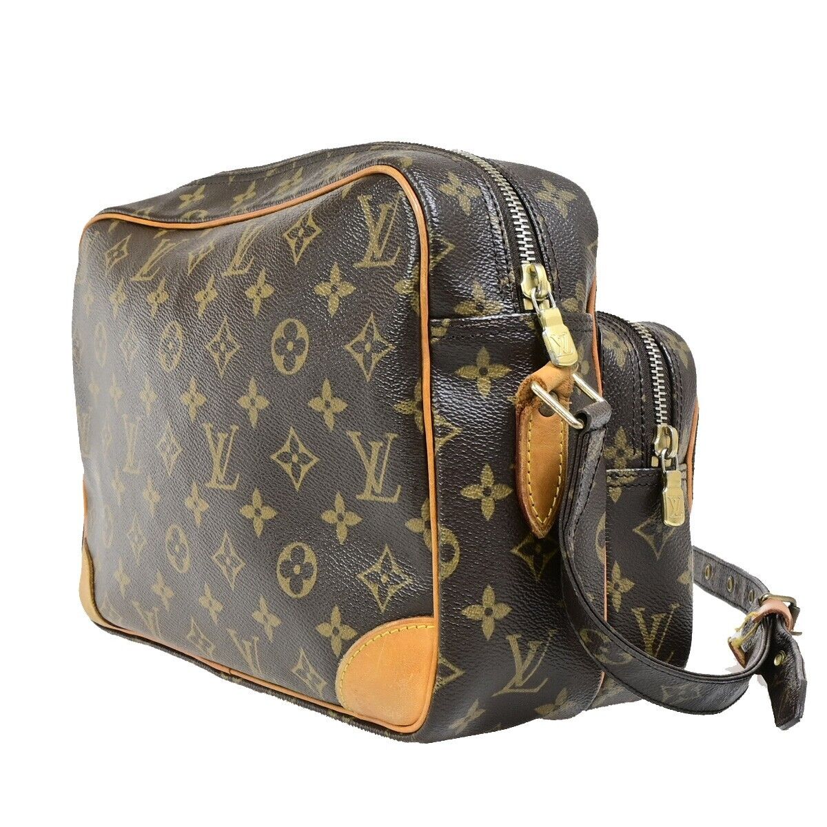 Louis Vuitton Nile Brown Canvas Shoulder Bag