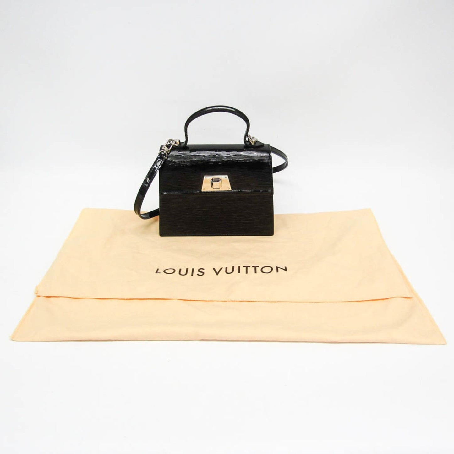 Louis Vuitton Sevigne Black Leather Shoulder Bag