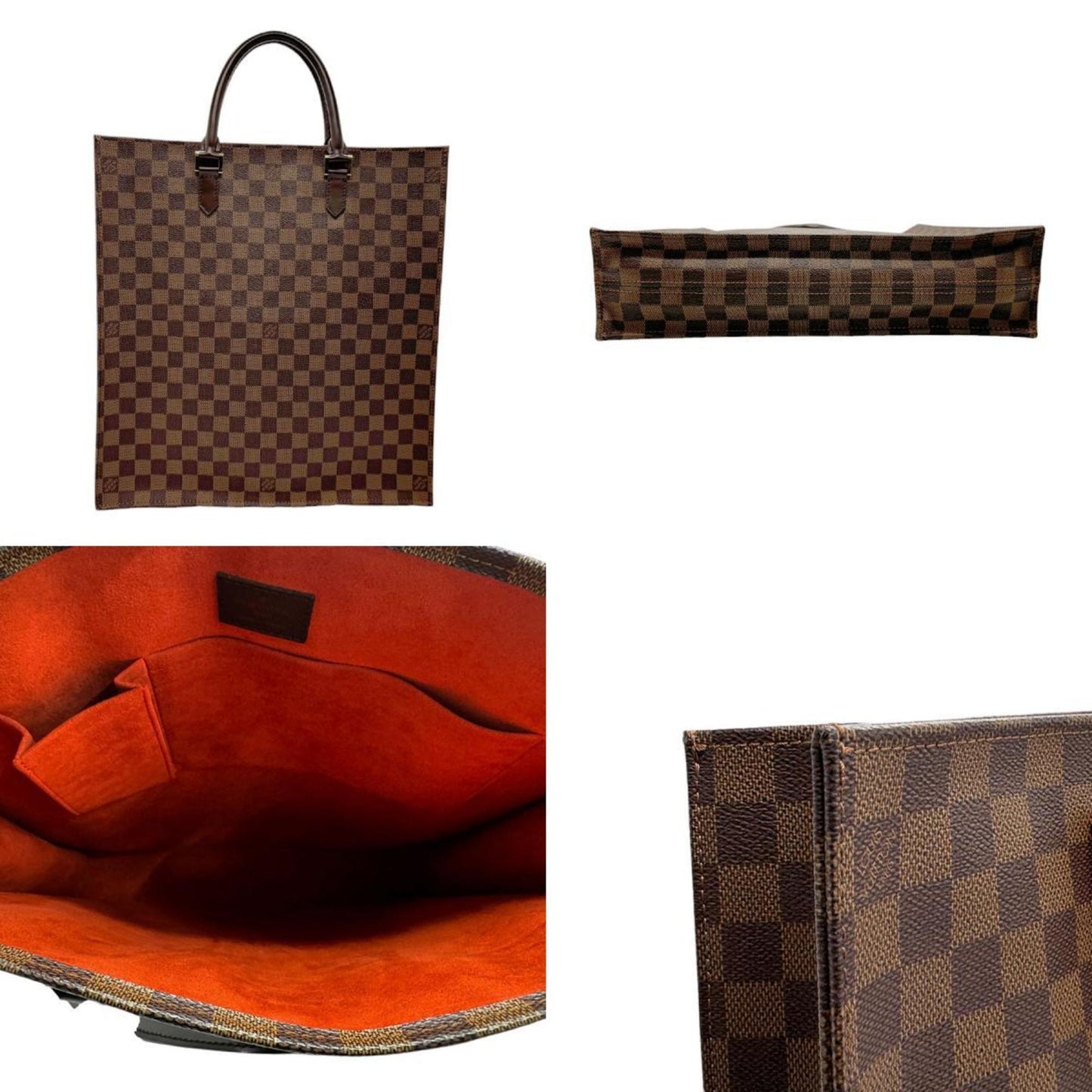 Louis Vuitton Sac Plat Brown Canvas Hand Bag