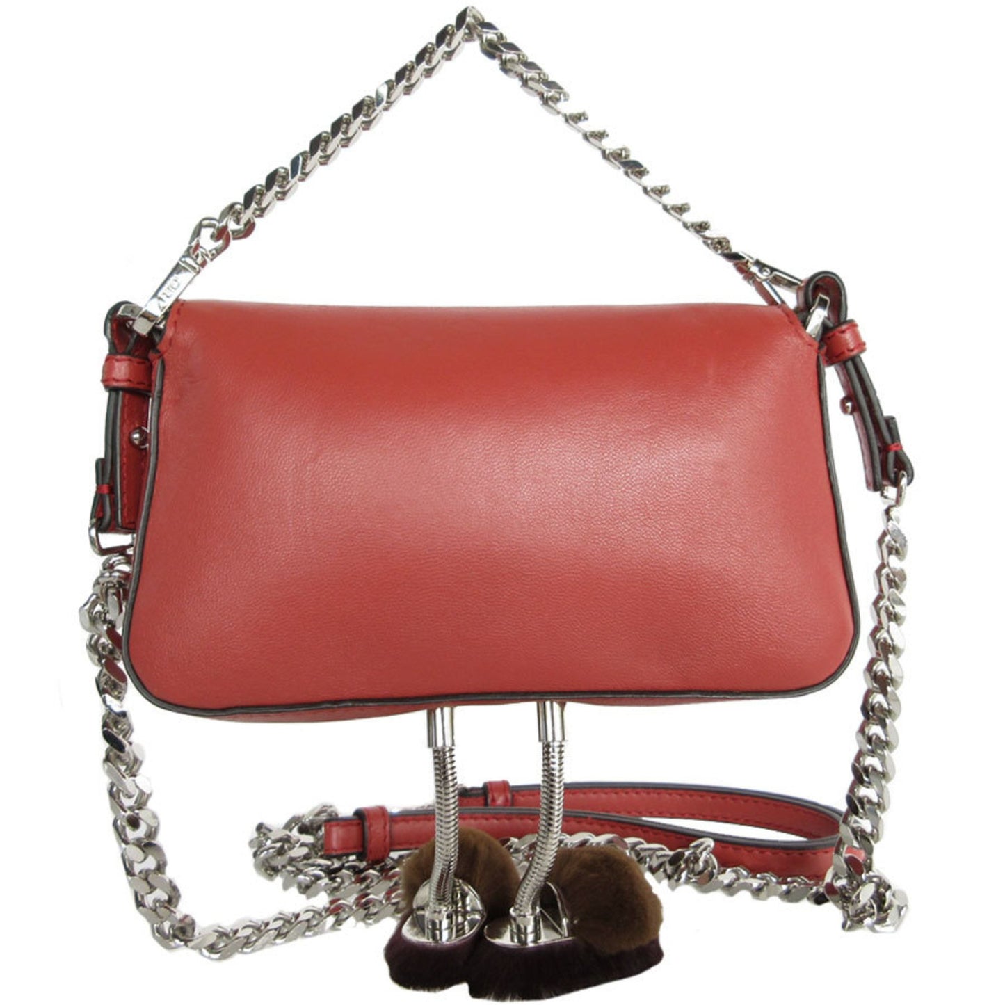 Fendi Monster Red Leather Hand Bag