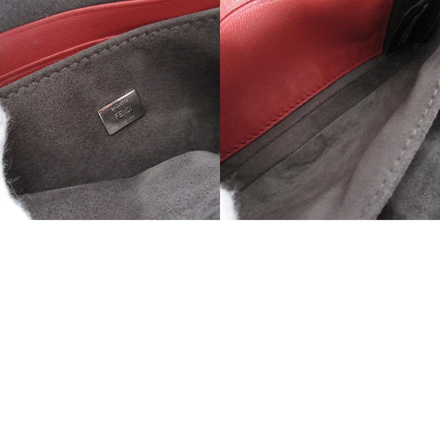 Fendi Monster Red Leather Hand Bag