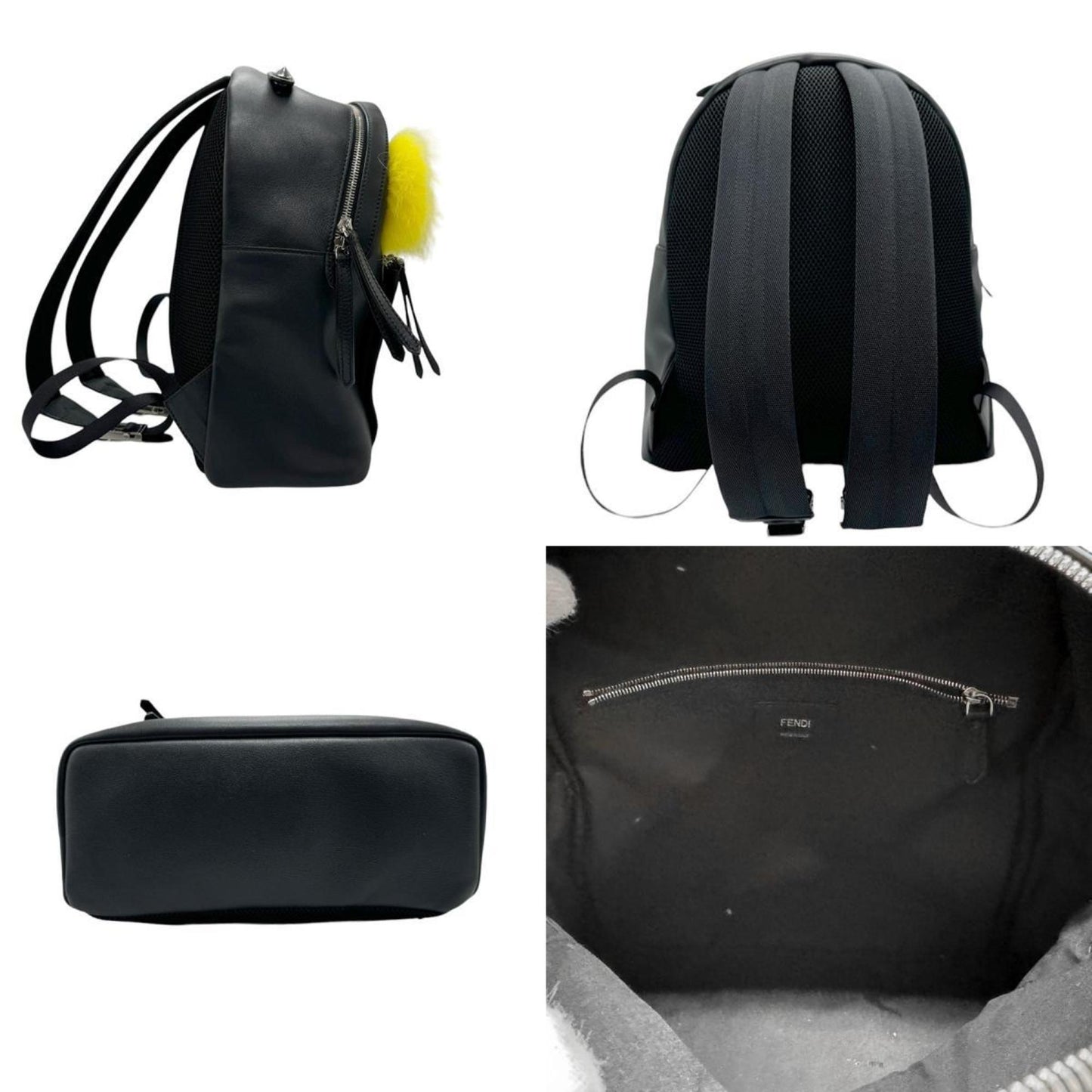 Fendi Monster Black Eel Backpack Bag