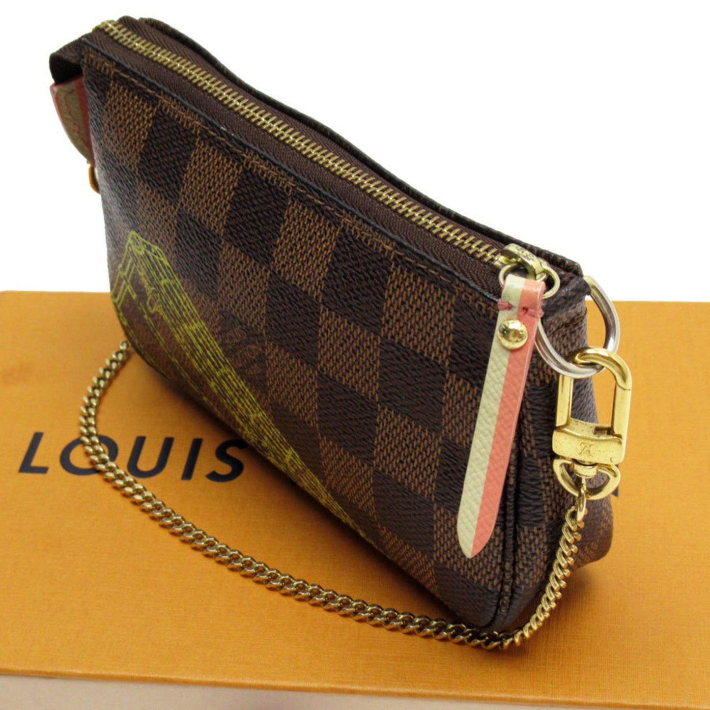 Louis Vuitton Mini Pochette Accessoires Brown Canvas Clutch Bag