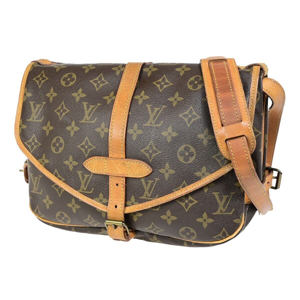 Louis Vuitton Saumur 30 Brown Canvas Hand Bag