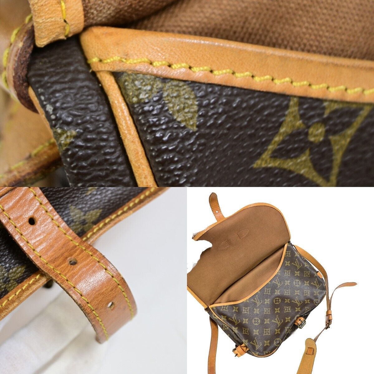 Louis Vuitton Saumur 30 Brown Canvas Hand Bag