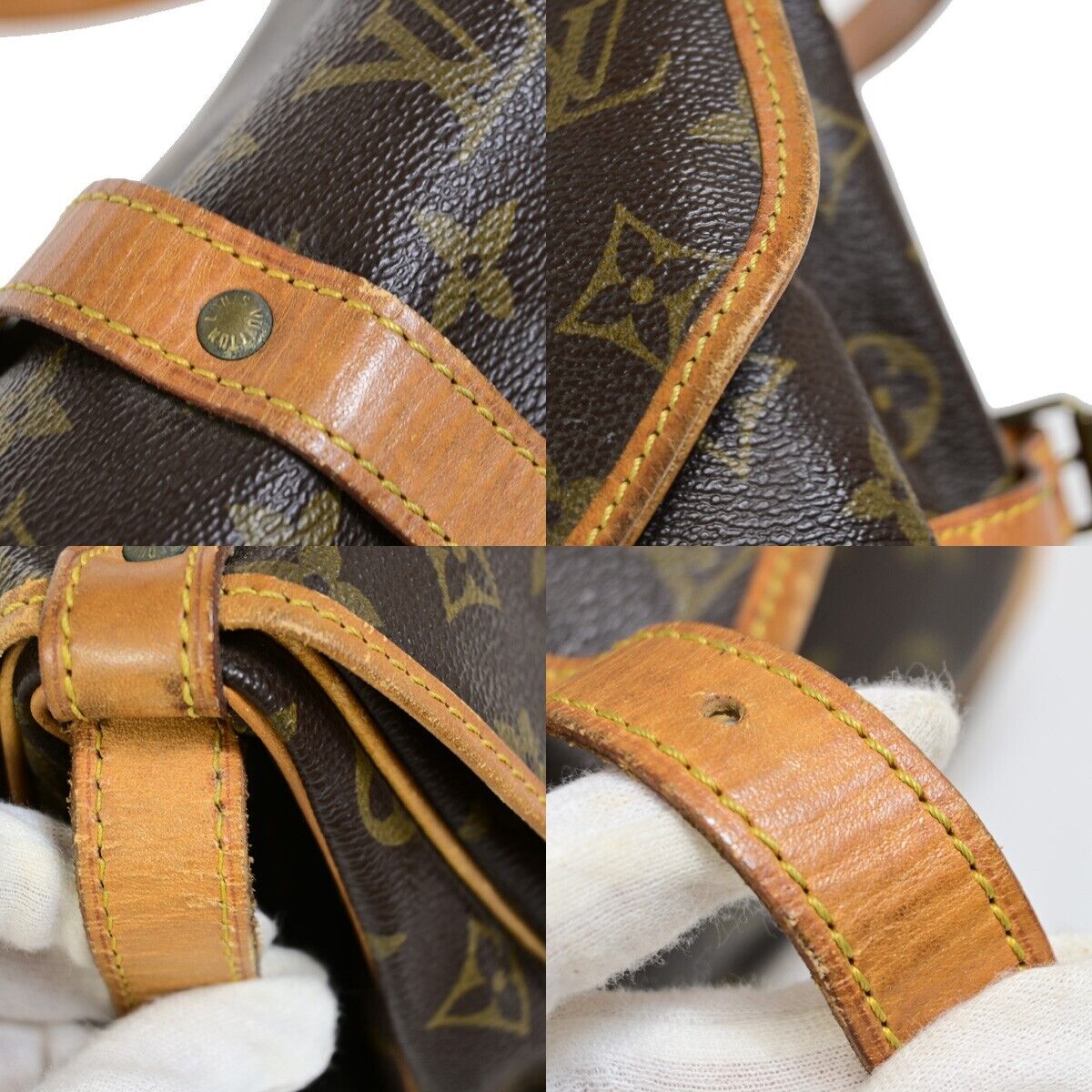 Louis Vuitton Saumur 30 Brown Canvas Hand Bag