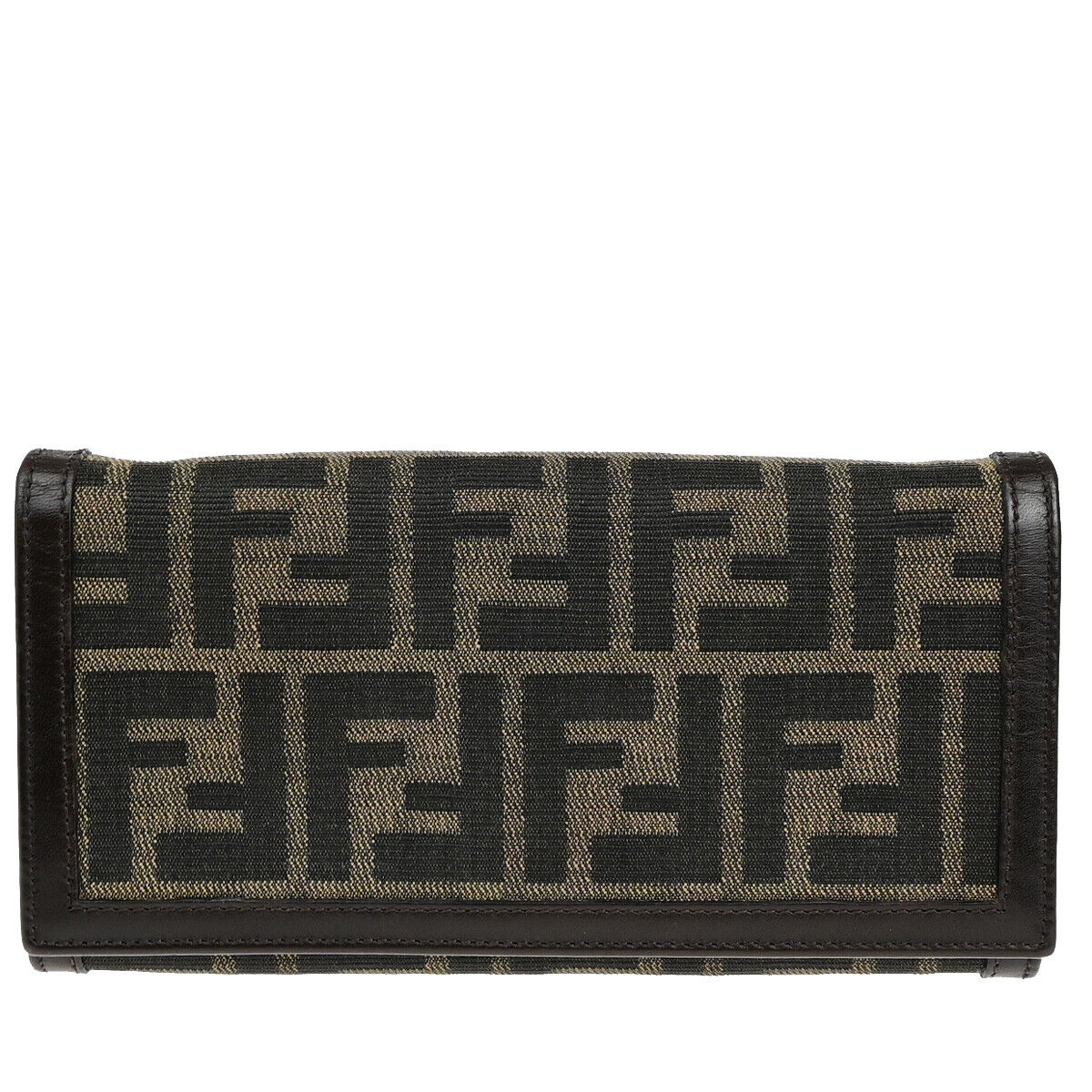 Fendi Zucca Brown Canvas Wallet Accessories