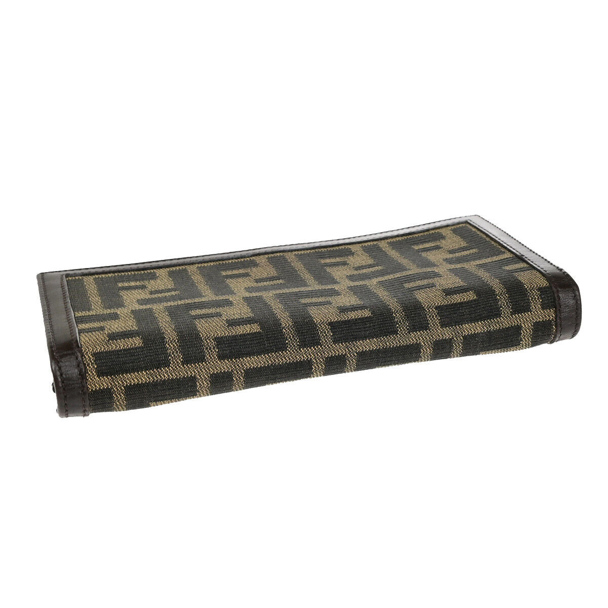 Fendi Zucca Brown Canvas Wallet Accessories