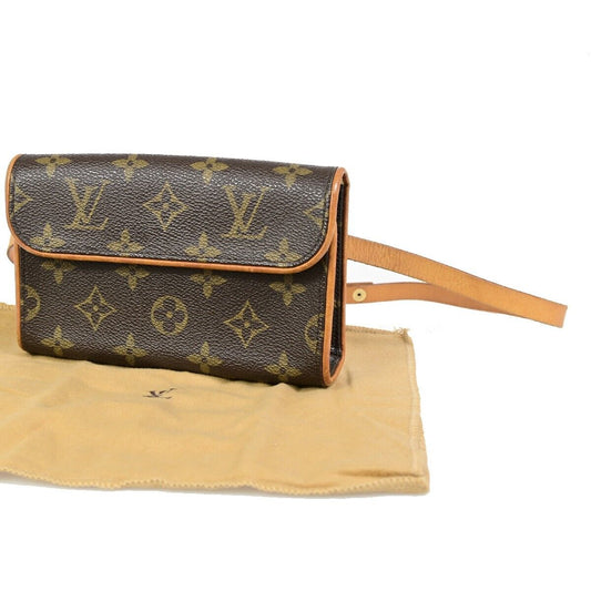 Louis Vuitton Pochette florentine Brown Canvas Clutch Bag