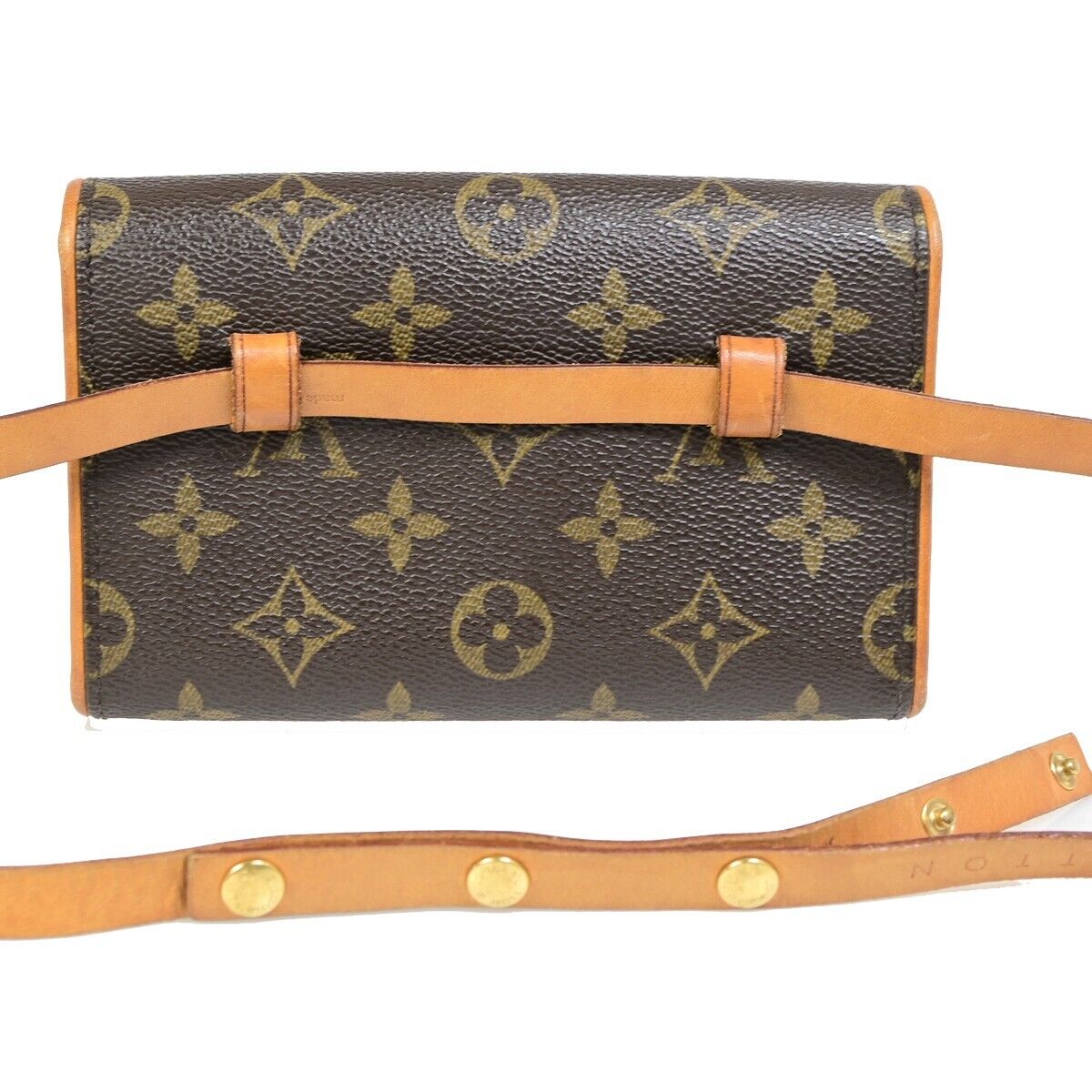 Louis Vuitton Pochette florentine Brown Canvas Clutch Bag