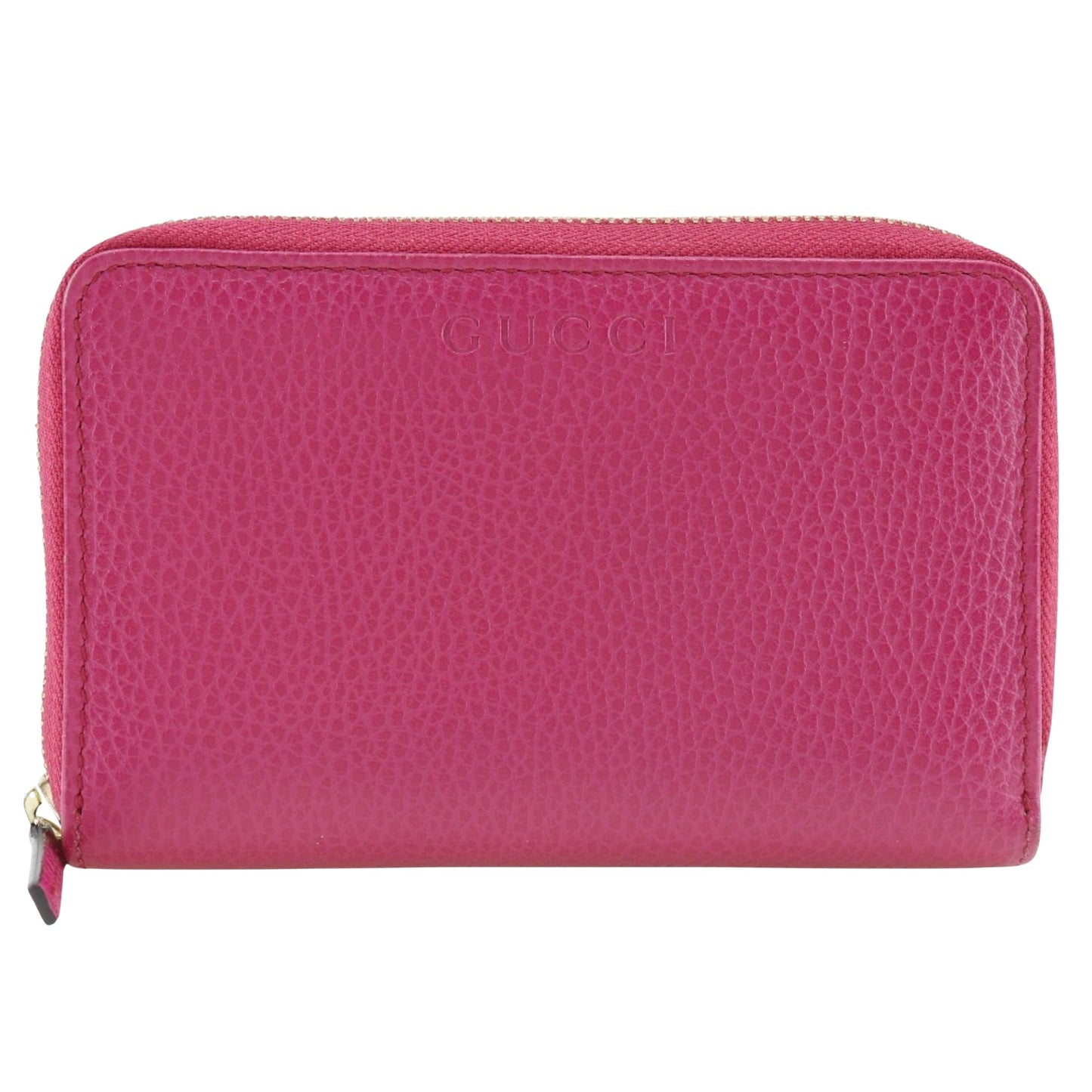 Gucci Zip around Pink Calfskin Wallet Accessories