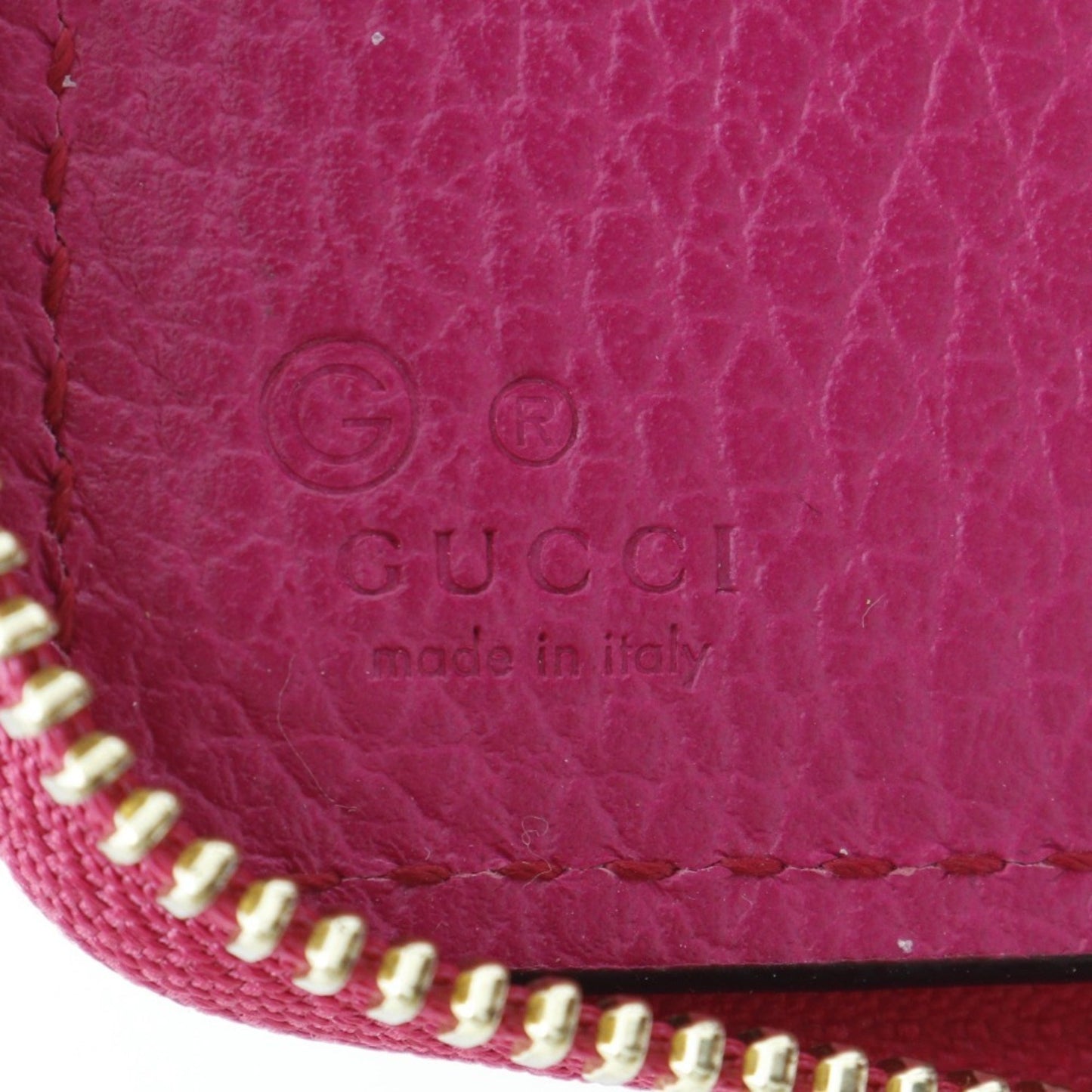 Gucci Zip around Pink Calfskin Wallet Accessories