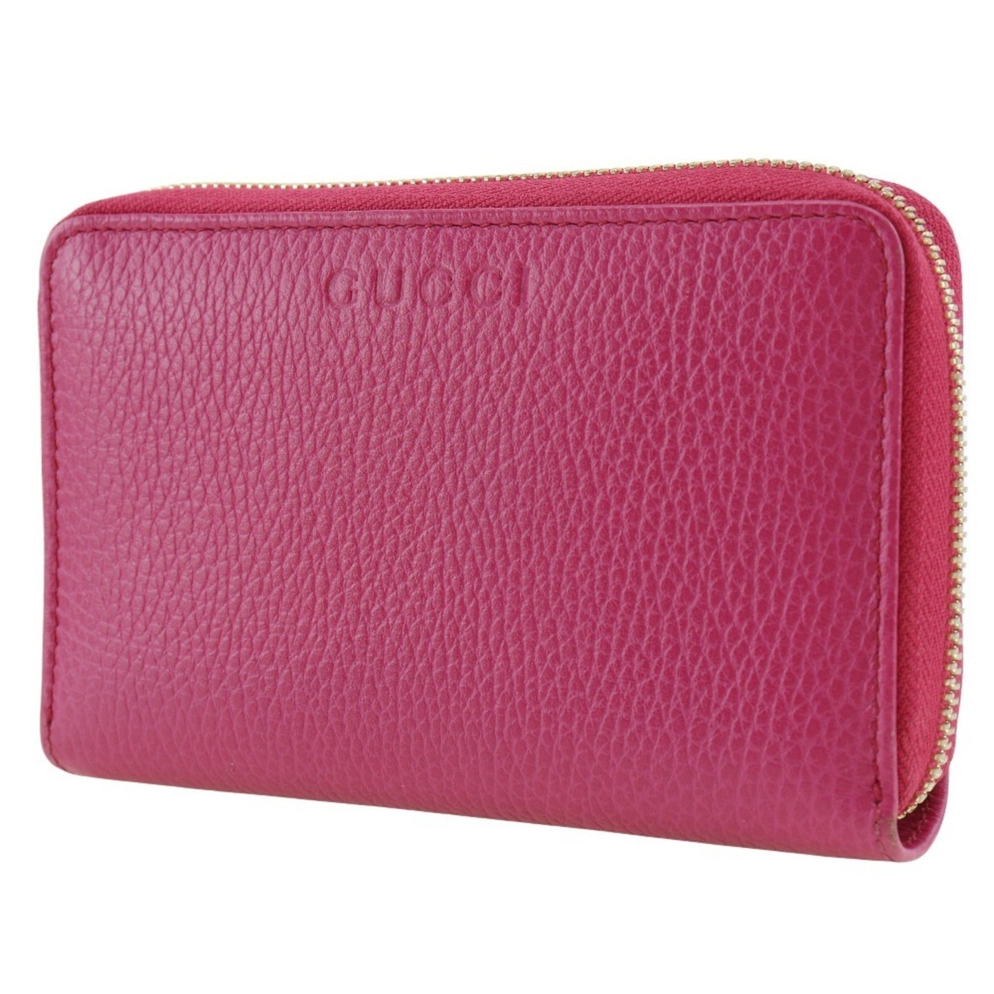 Gucci Zip around Pink Calfskin Wallet Accessories