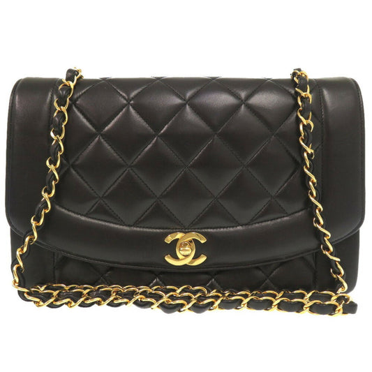 Chanel Diana Black Leather Shoulder Bag