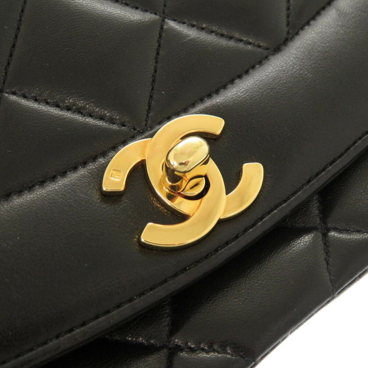 Chanel Diana Black Leather Shoulder Bag