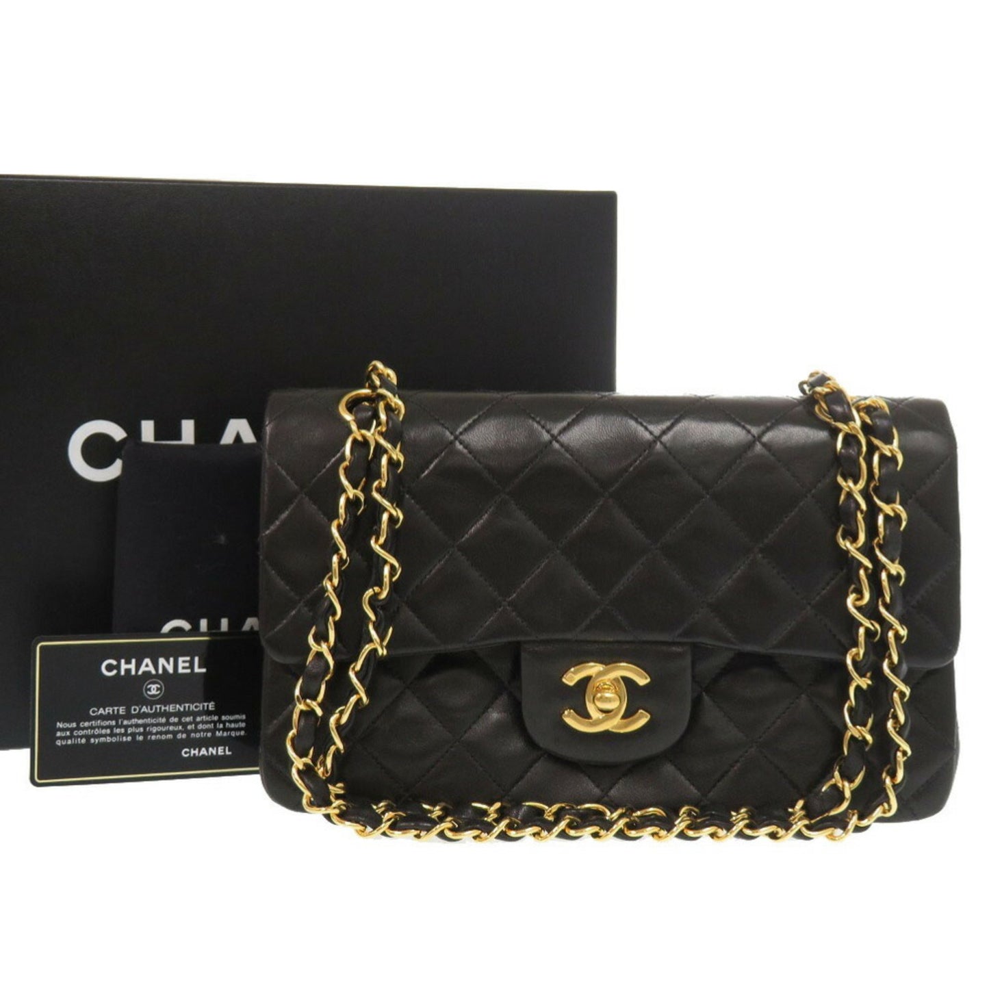 Chanel Timeless 23 Black Leather Shoulder Bag