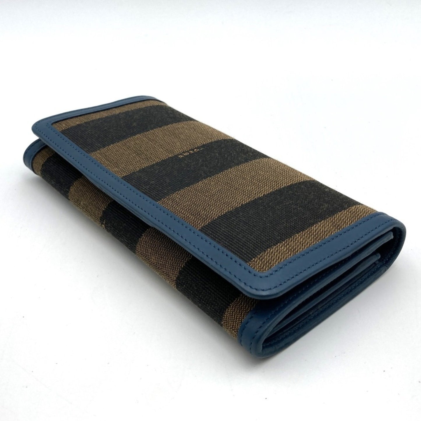 Fendi Continental Brown Canvas Wallet Accessories