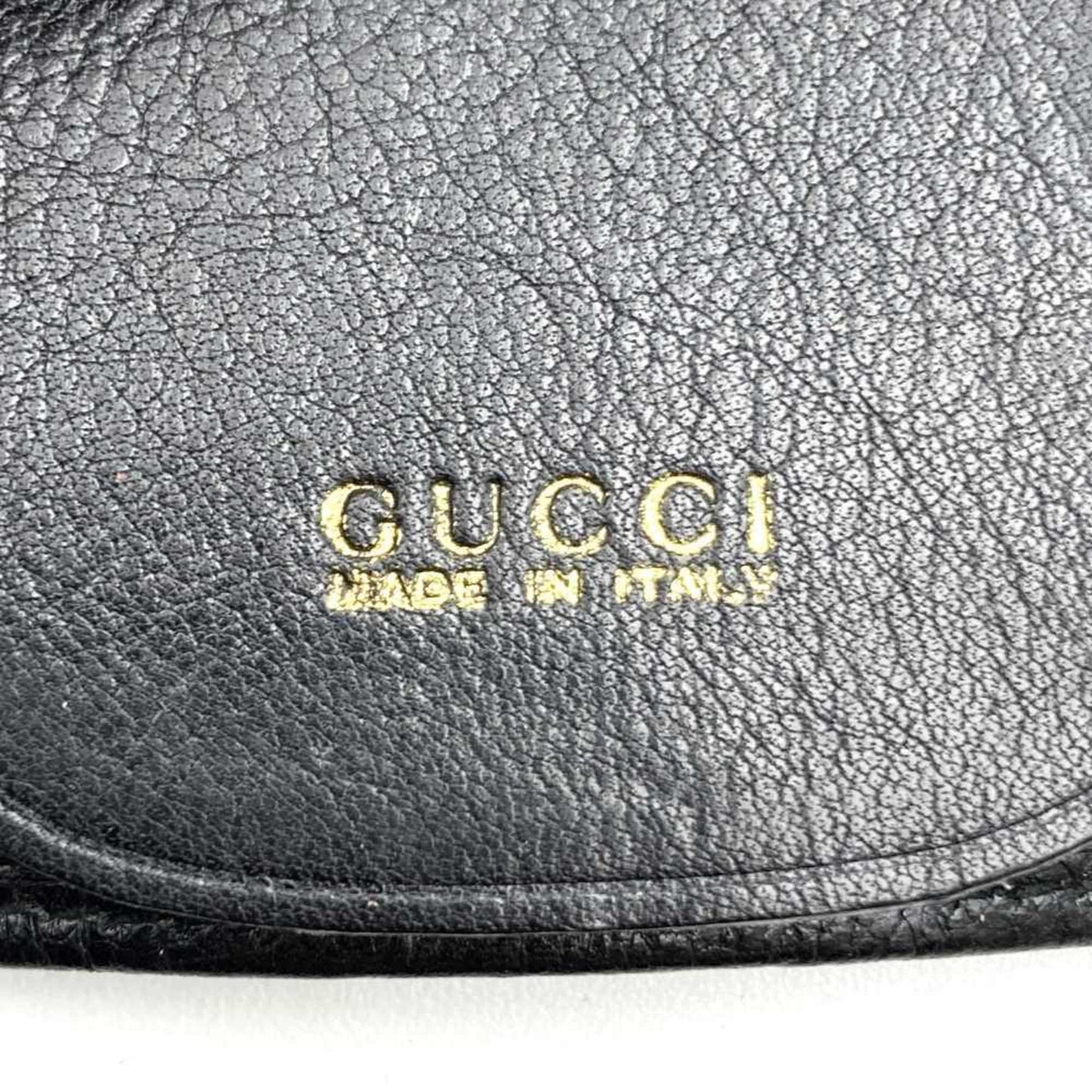 Gucci Key case Black Leather Wallet Accessories