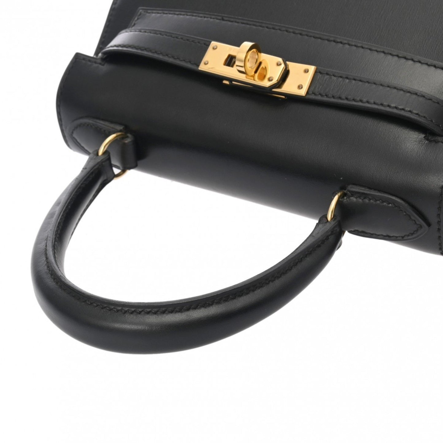 Hermès Kelly Black Leather Hand Bag