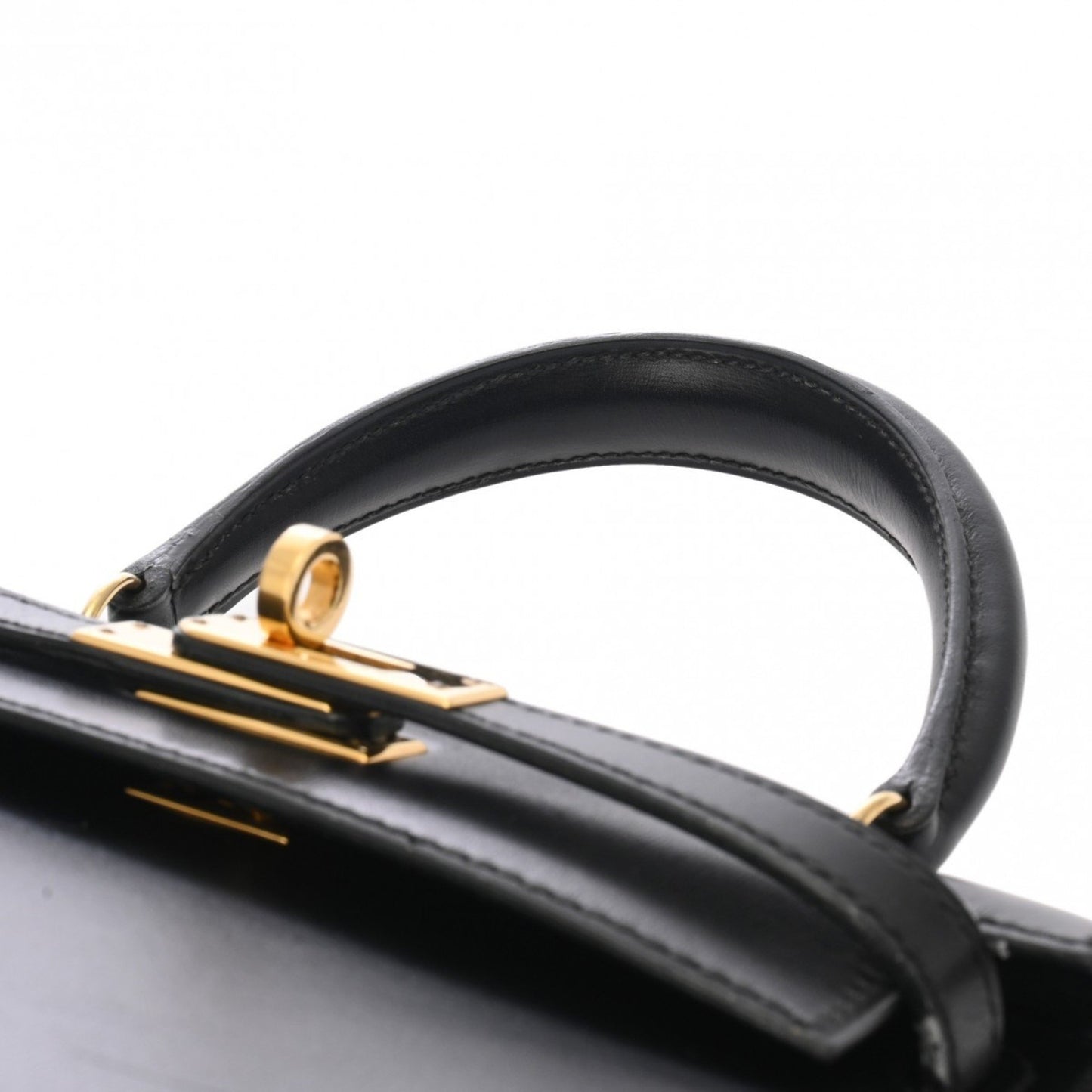 Hermès Kelly Black Leather Hand Bag