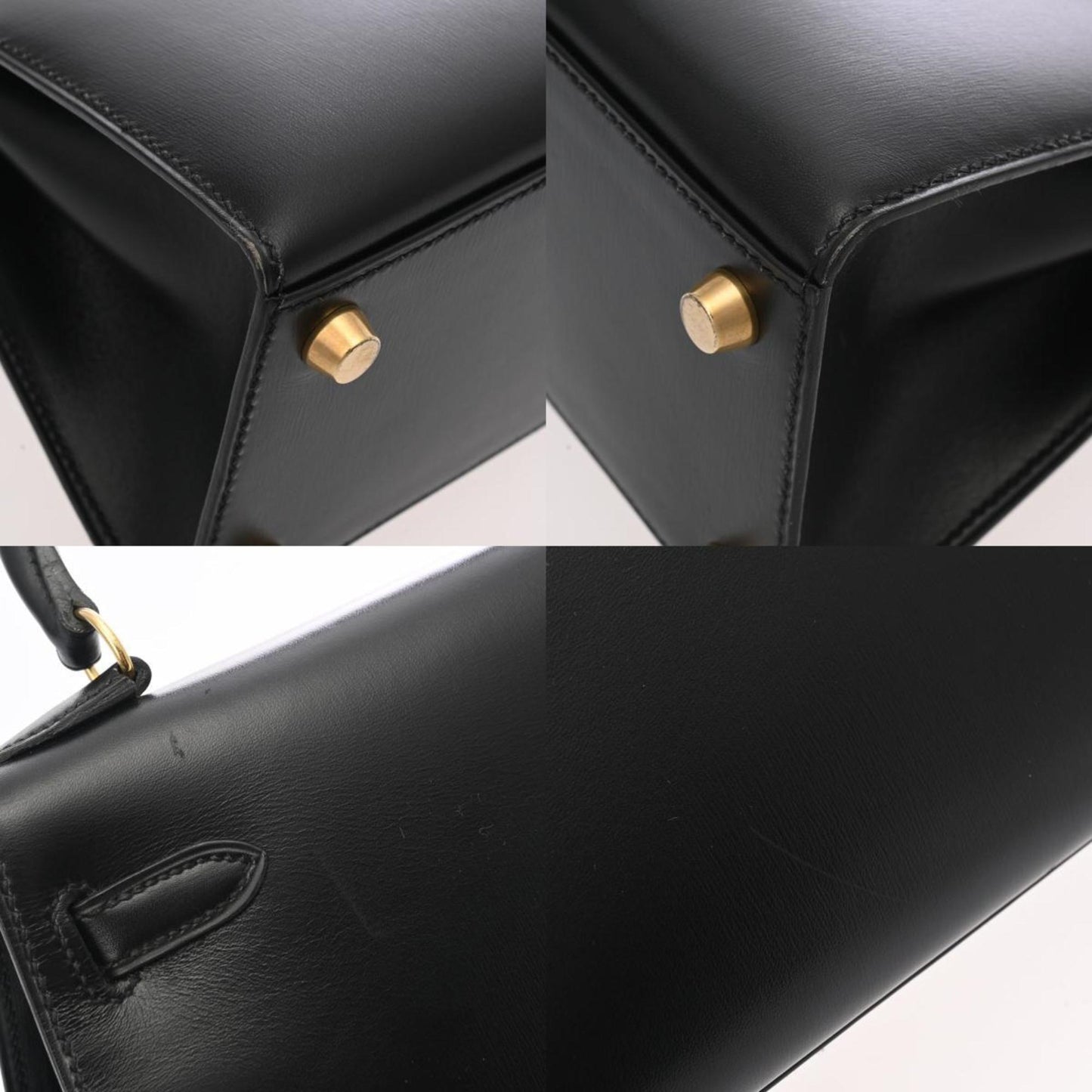 Hermès Kelly Black Leather Hand Bag