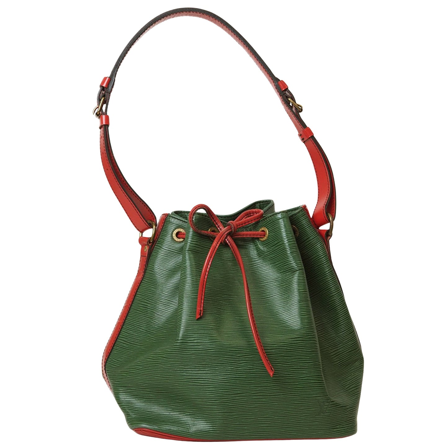 Louis Vuitton Petit Noé Green Leather Shoulder Bag