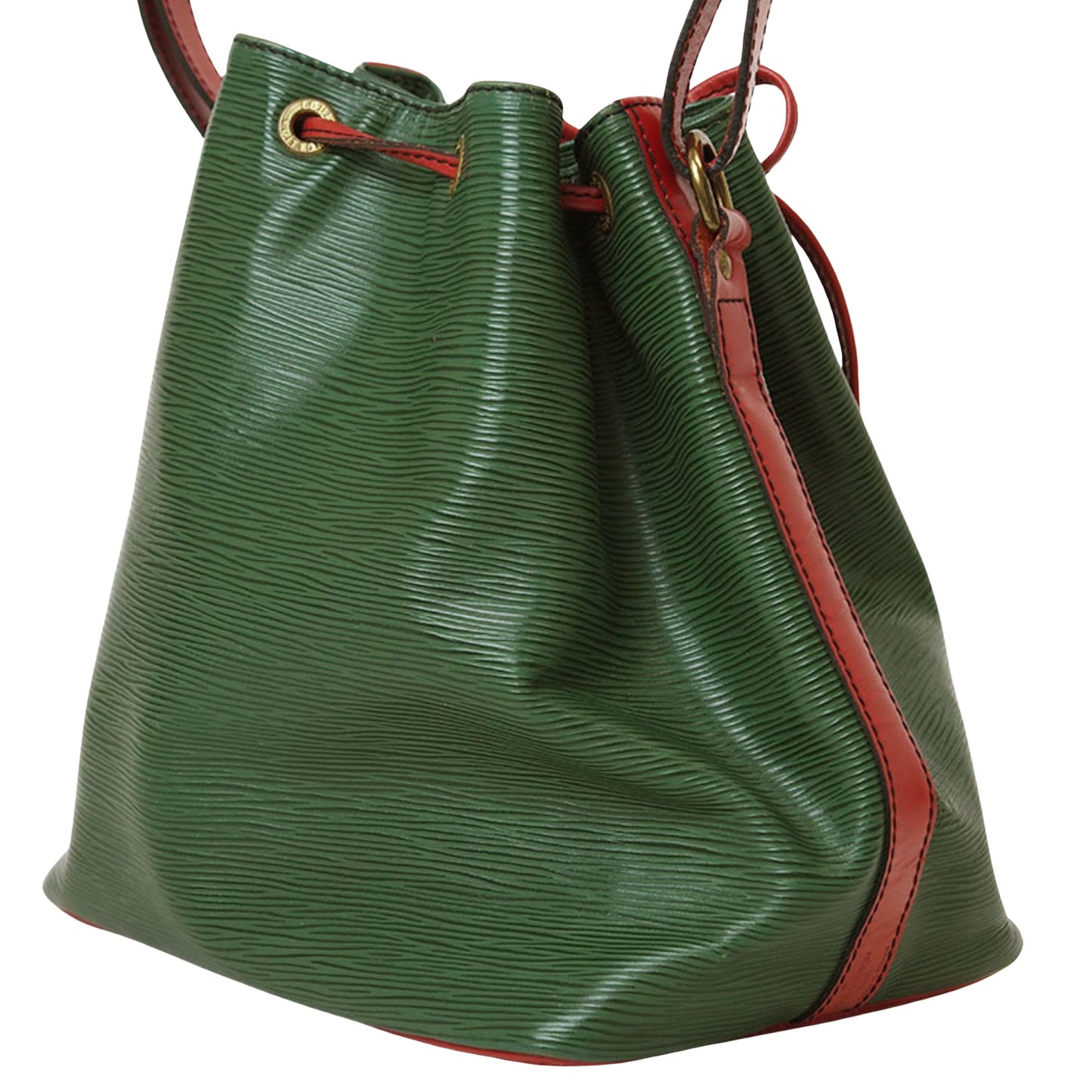 Louis Vuitton Petit Noé Green Leather Shoulder Bag