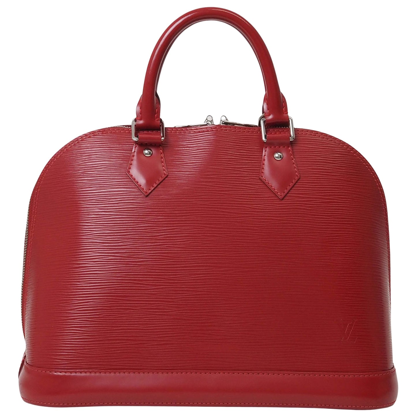 Louis Vuitton Alma Red Leather Hand Bag