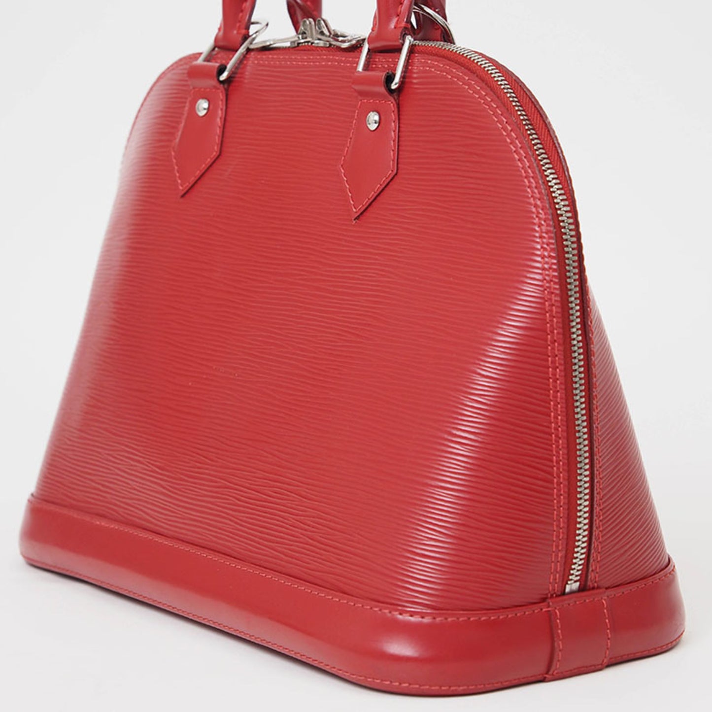 Louis Vuitton Alma Red Leather Hand Bag