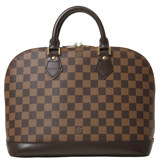 Louis Vuitton Alma Brown Canvas Hand Bag