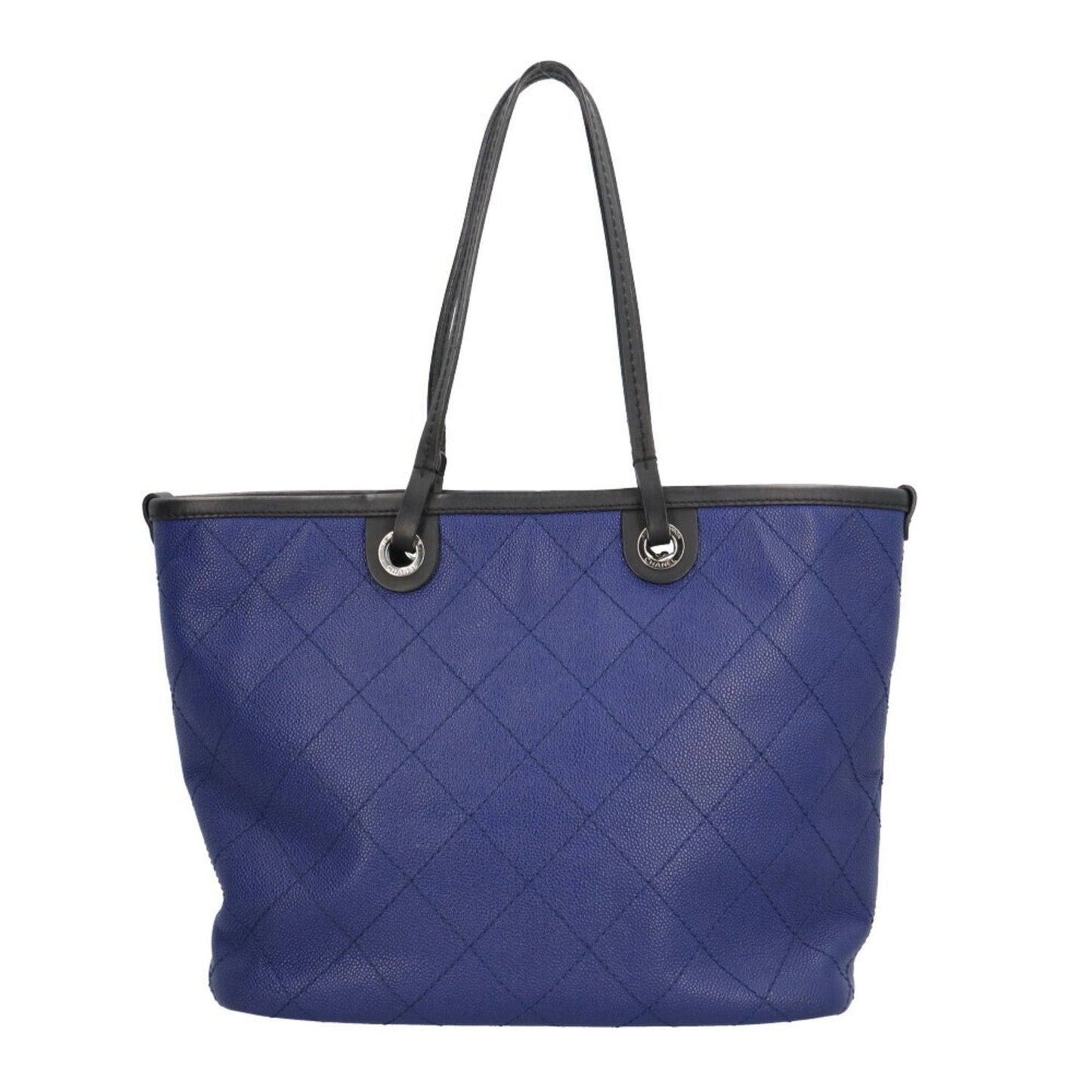 Chanel Shopping Blue Leather Tote Bag