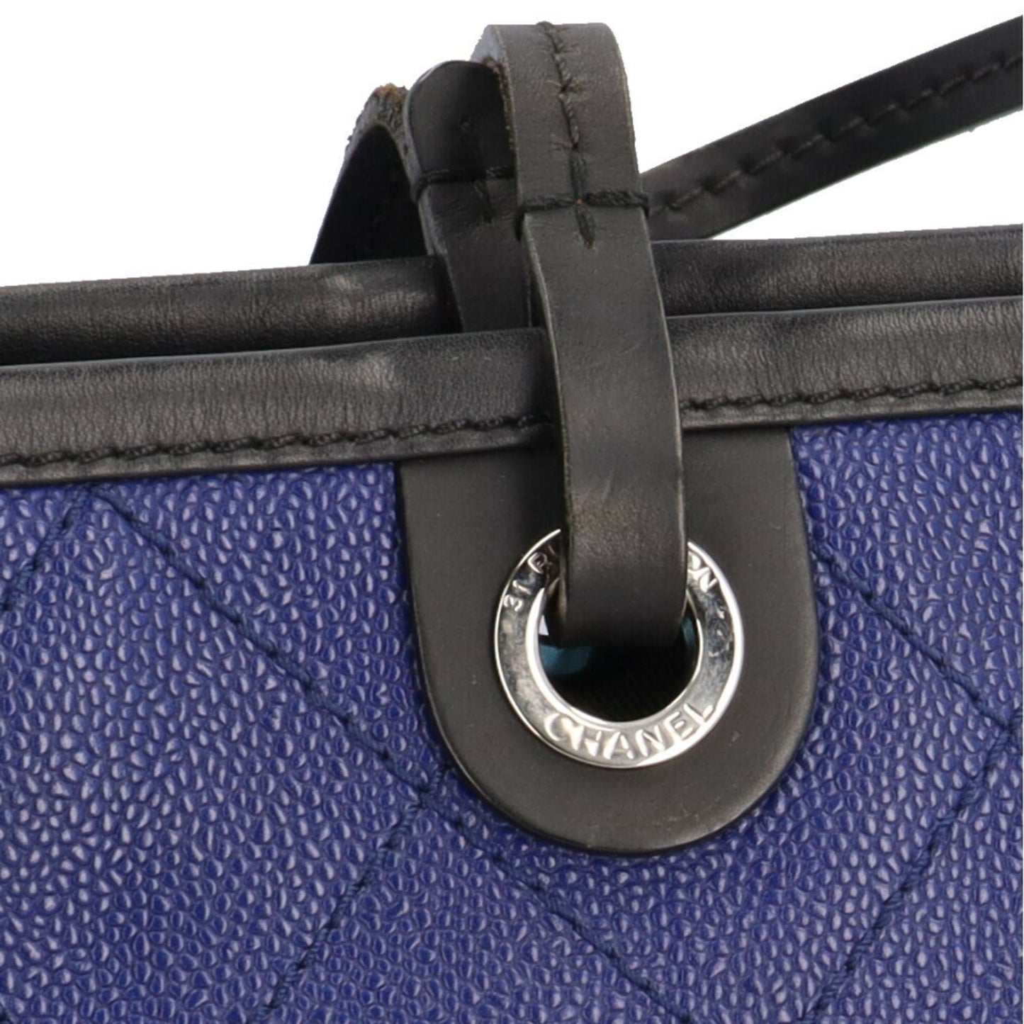 Chanel Shopping Blue Leather Tote Bag