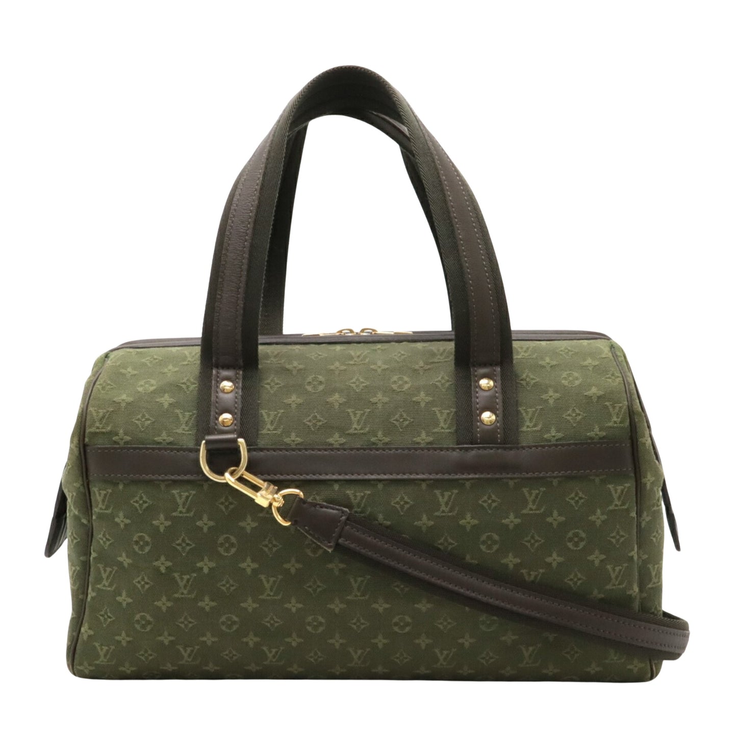 Louis Vuitton Josephine Green Canvas Tote Bag