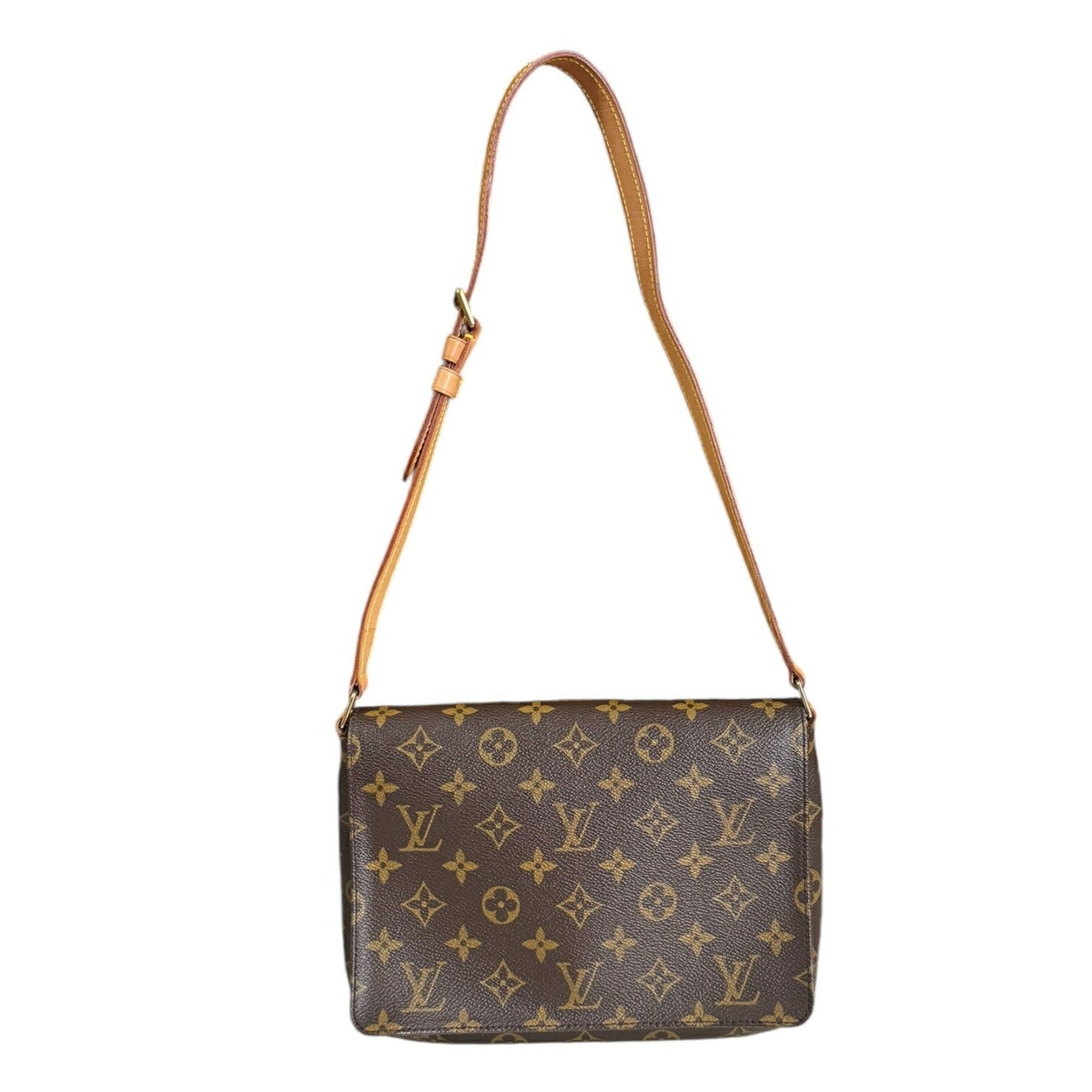 Louis Vuitton Musette Tango Brown Canvas Shoulder Bag