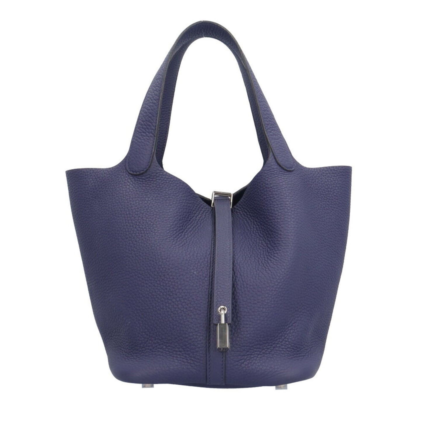 Hermès Picotin lock Navy Leather Hand Bag